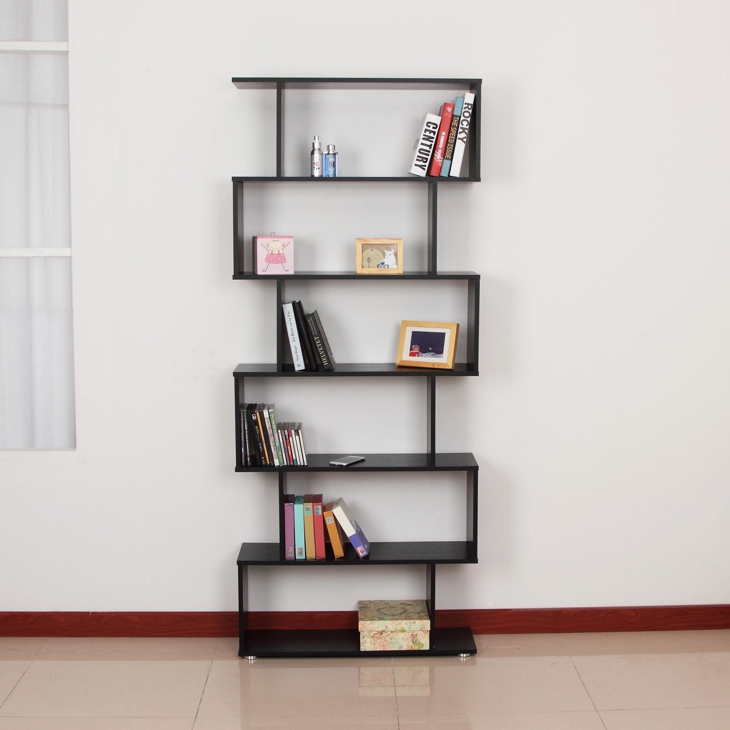 6 tier Multi-capacity bookshelf - GUANGZHOU VEKIN Furniture Factory