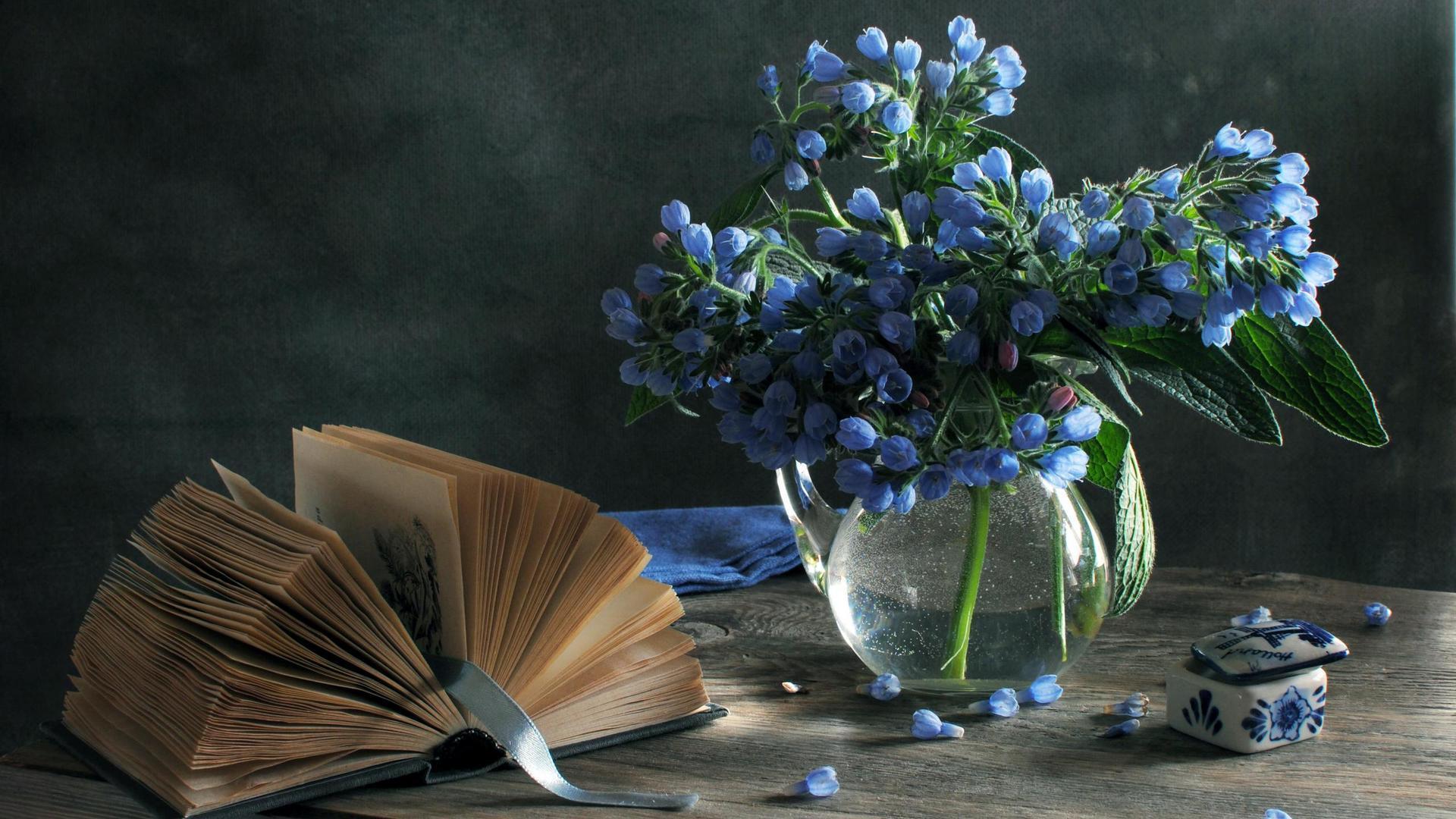 Book and flowers HD desktop wallpaper : Widescreen : High Definition ...