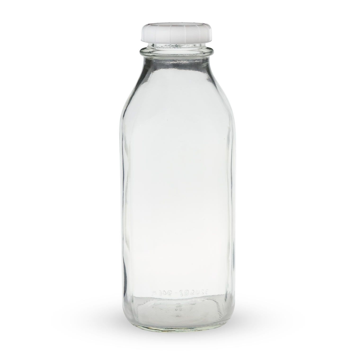 Libbey Glass Milk Bottle with Lid - 33.5 oz - Juice/Water/Beer Drink ...