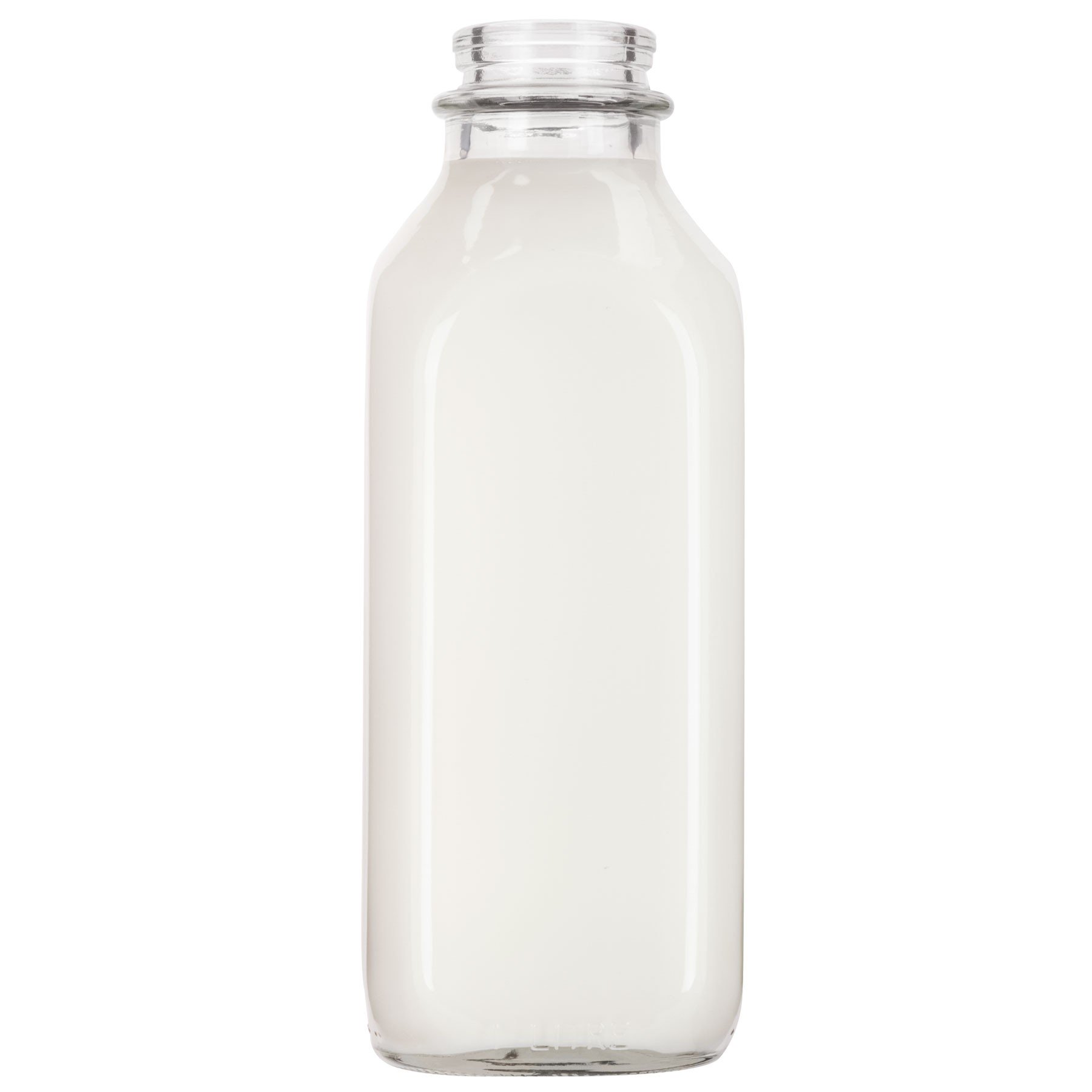 34 oz. Liter Clear Glass Milk Bottle - The Cary Company