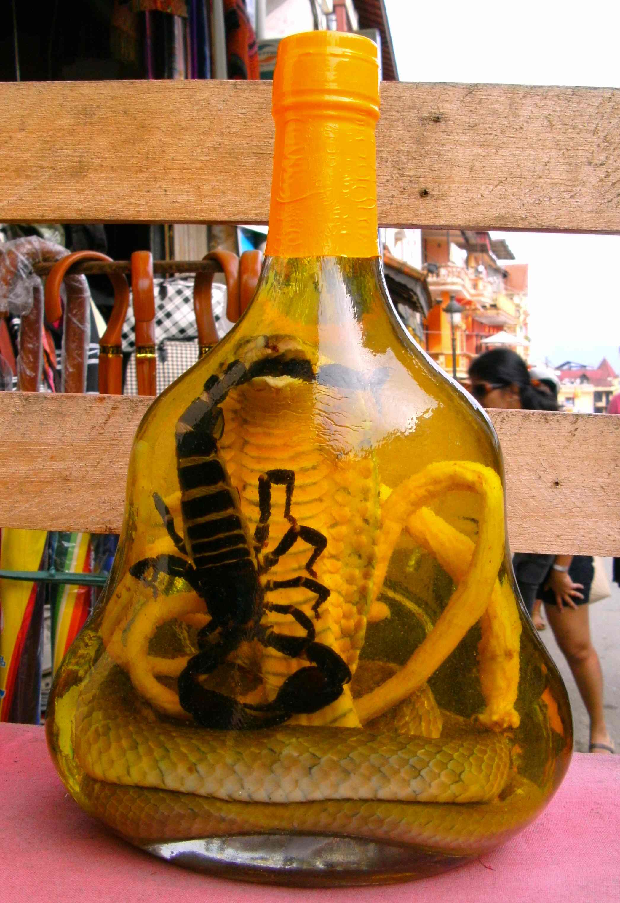 A drink with bite, a bottle of snake & scorpian wine | The Rio Times ...