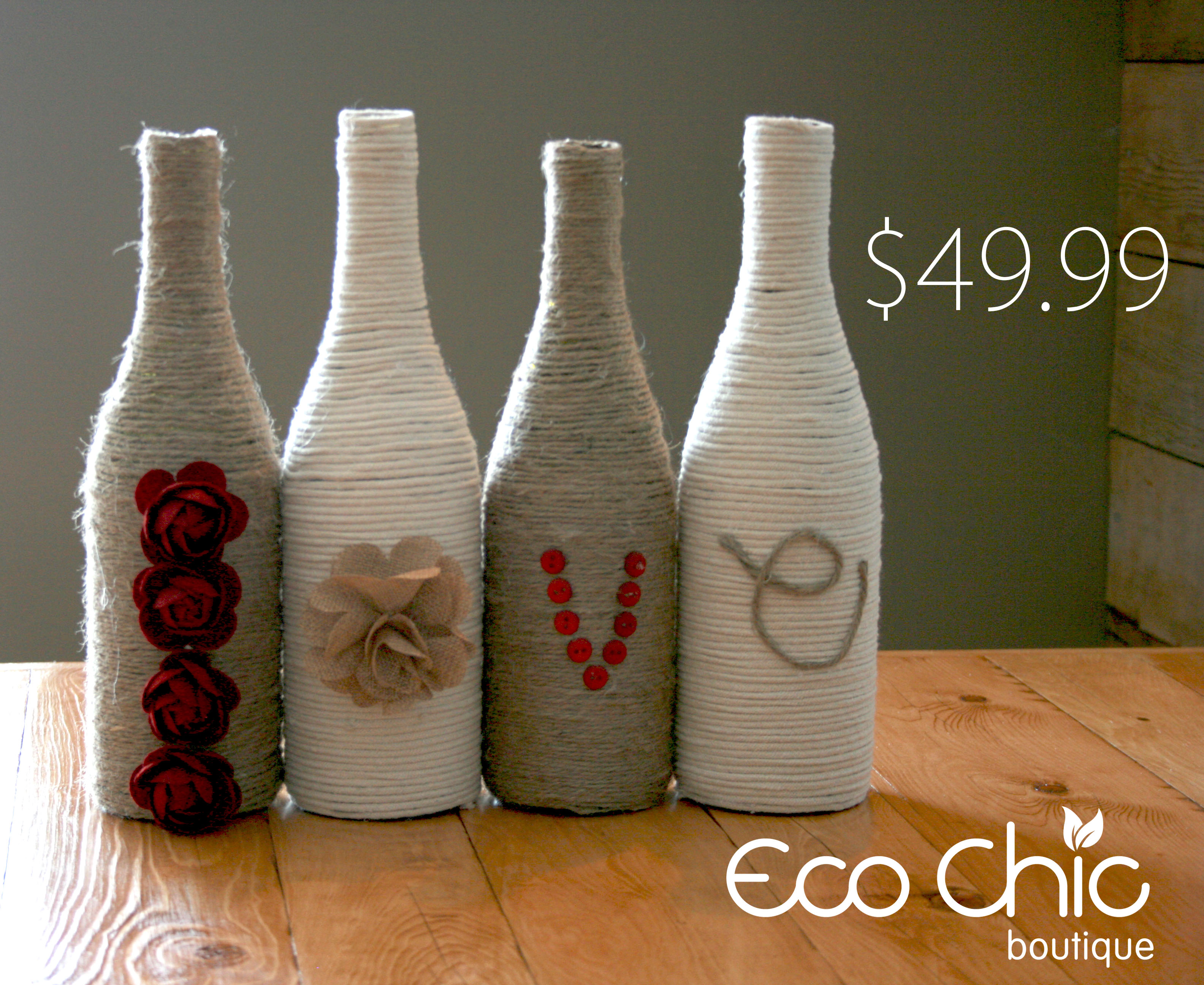 Jute Wrapped Vase- DIY - EcoChicHome