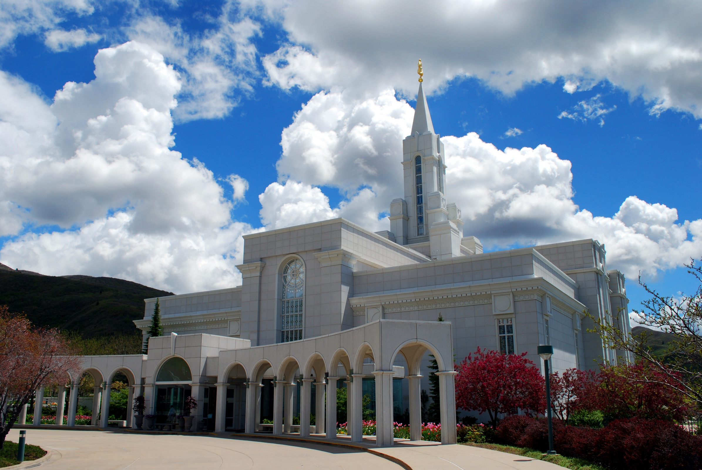 The Main Entrance to the Bountiful Utah Temple