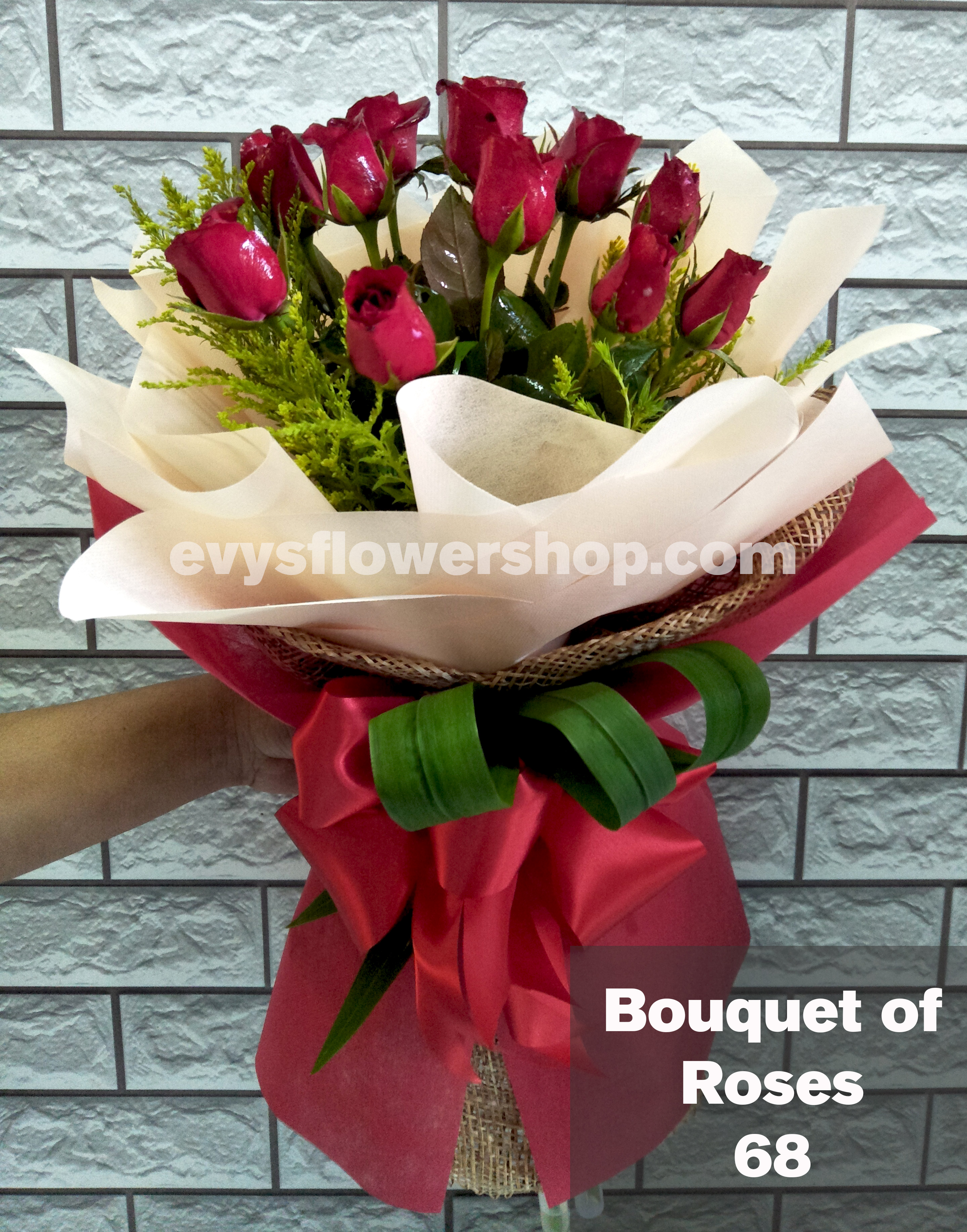 bouquet of roses 68 - EVYS FLOWER SHOP FREE DELIVERY