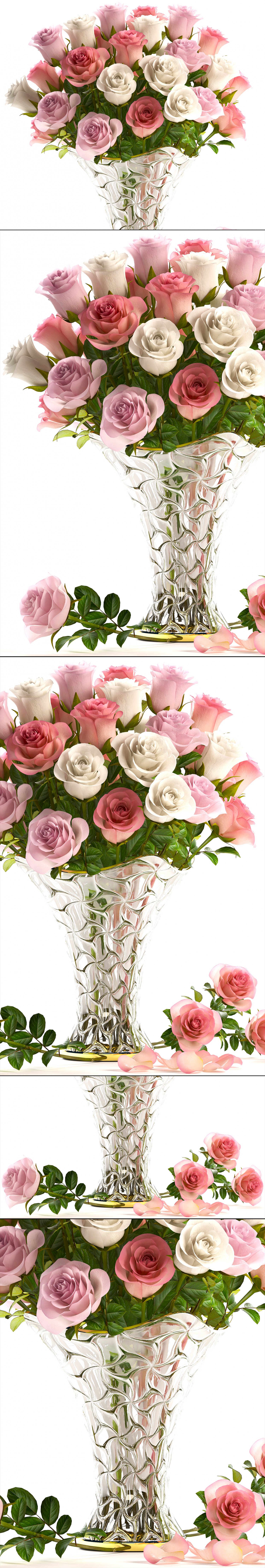Bouquet of roses 3D Model in Flowers 3DExport