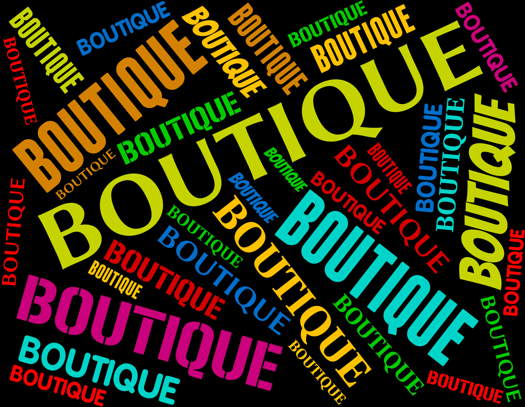 Boutique word means retail sales and apparel photo