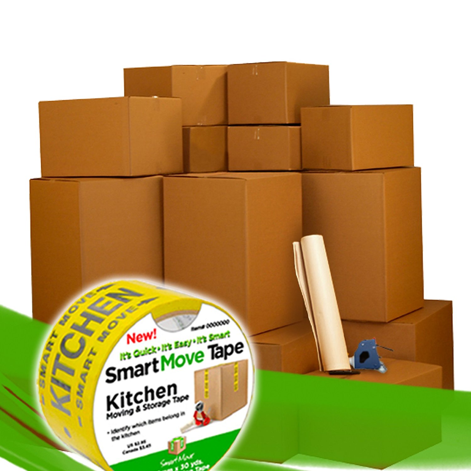 Amazon.com: UBOXES 5 Room Moving Kit - 62 big moving boxes & $94 of ...