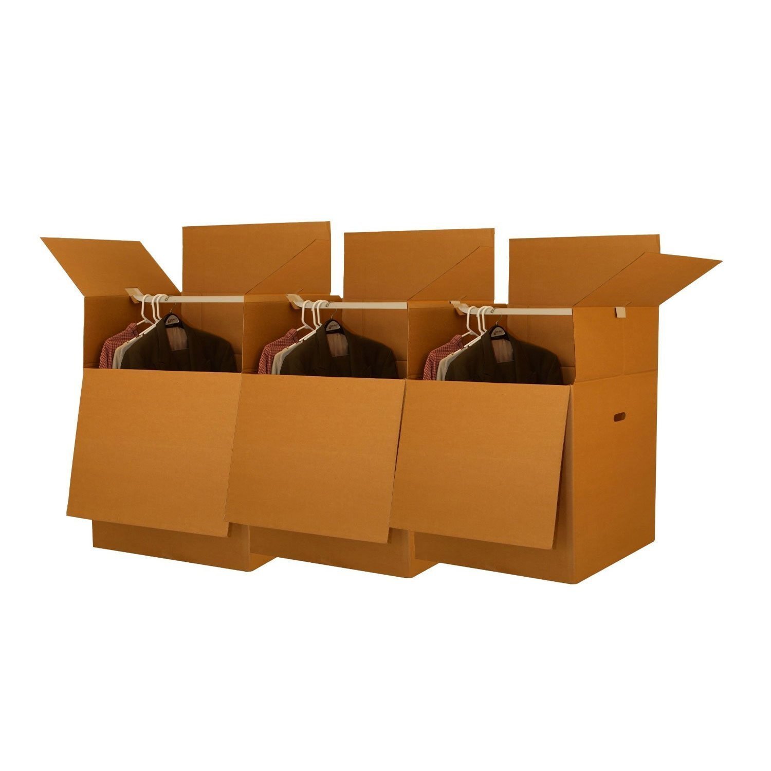 Amazon.com : UBOXES Wardrobe Moving Boxes - Shorty Space Savers - (3 ...