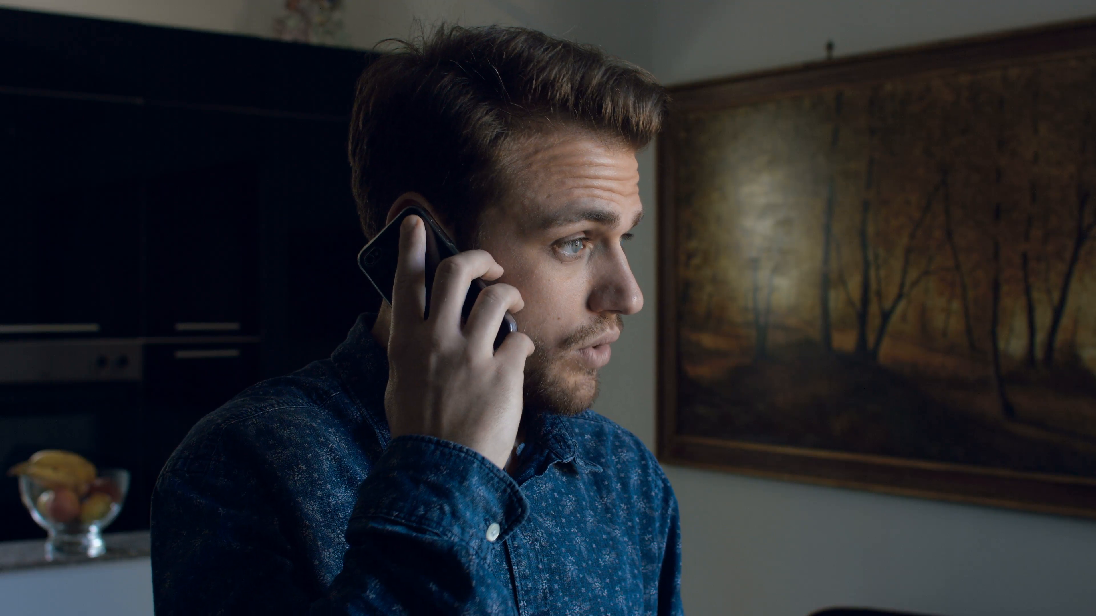 angry handsome boy has a call: smartphone, mobile phone, surge, 4k ...