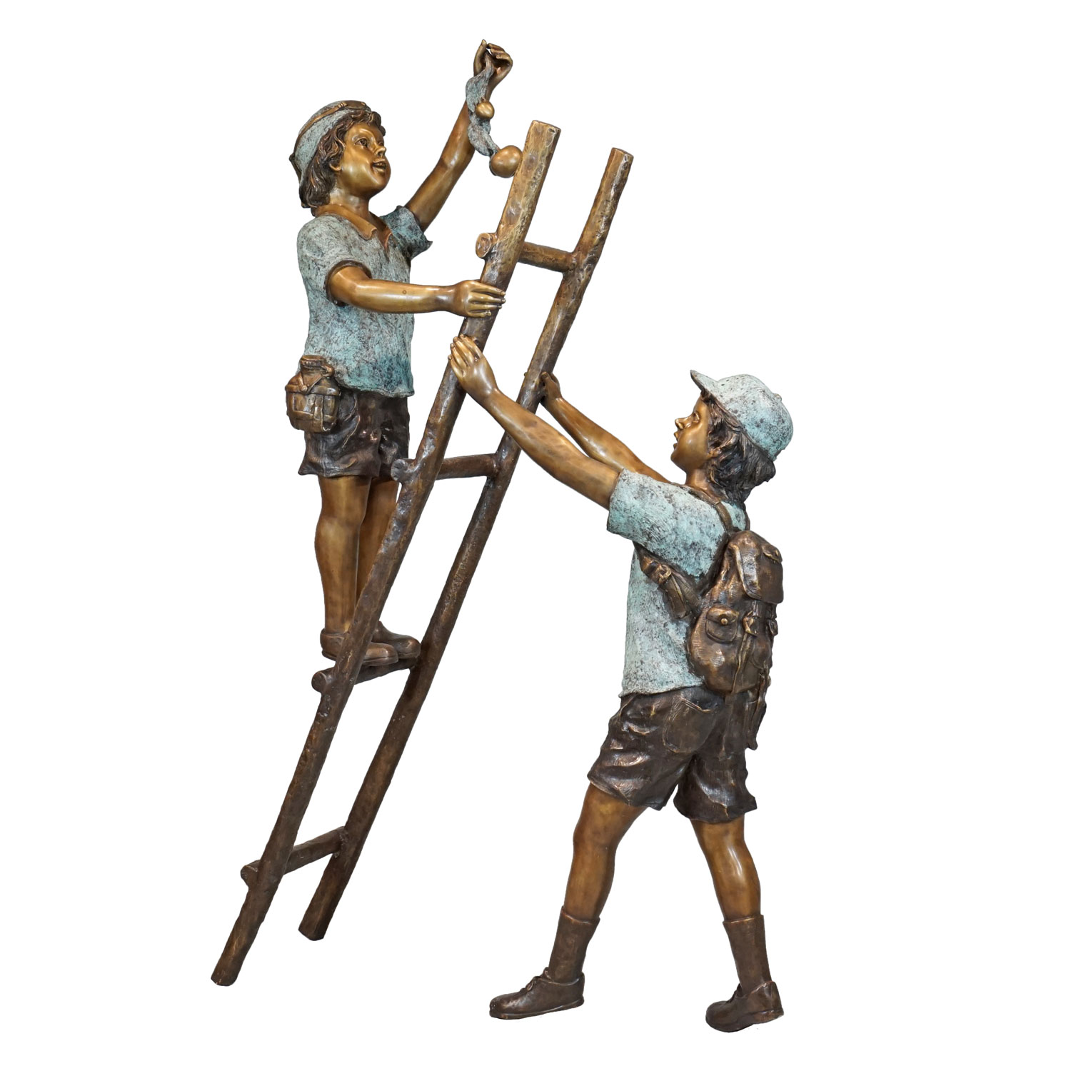 Boy and Girl Climbing Ladder - IronGate Garden Elements