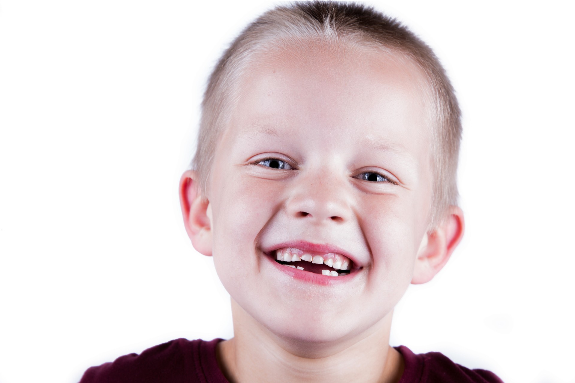 Smiling Toothless Boy On White Back Free Stock Photo - Public Domain ...