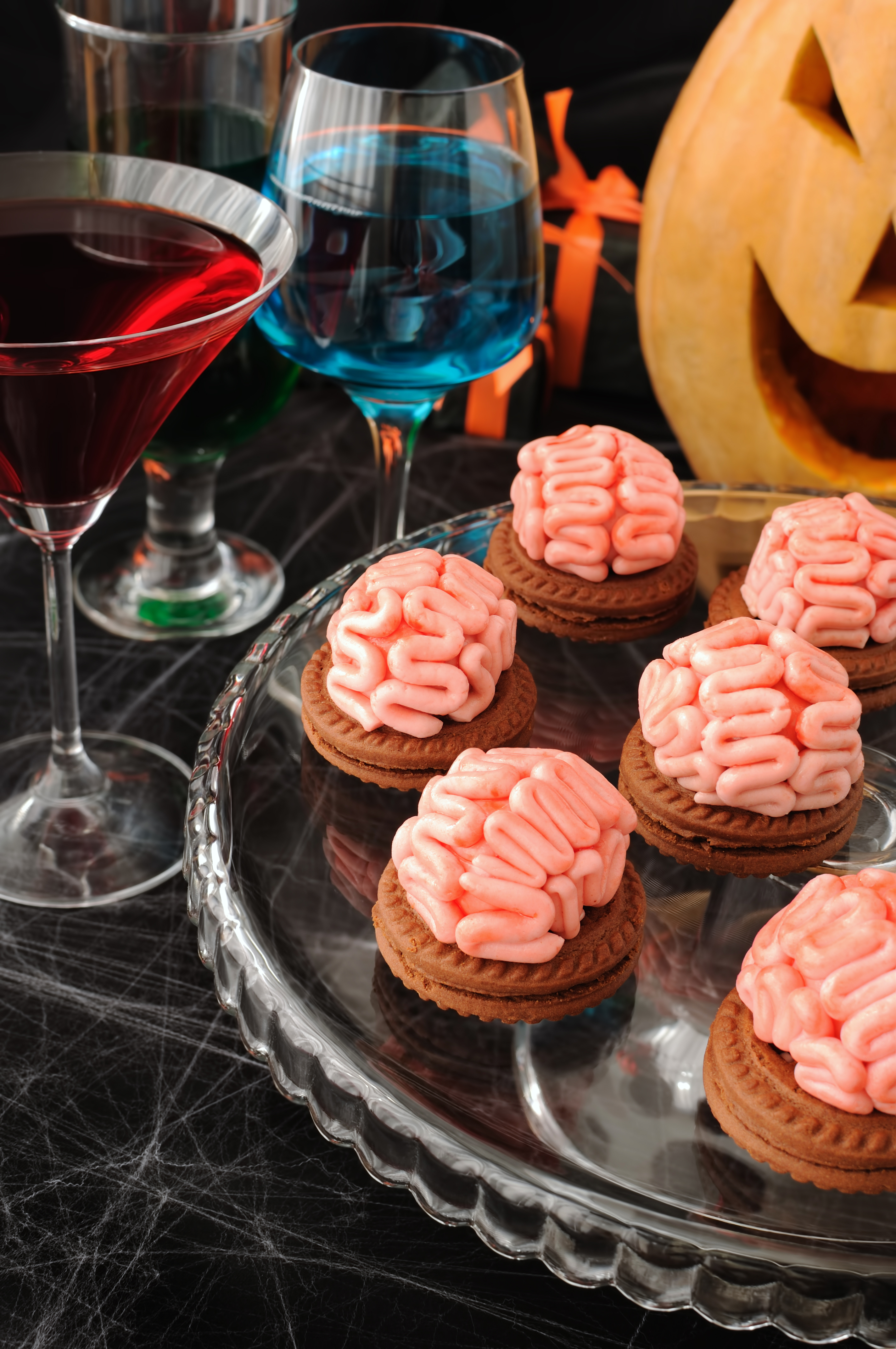 Brain Cookies, Baked, Brain, Cookies, Halloween, HQ Photo