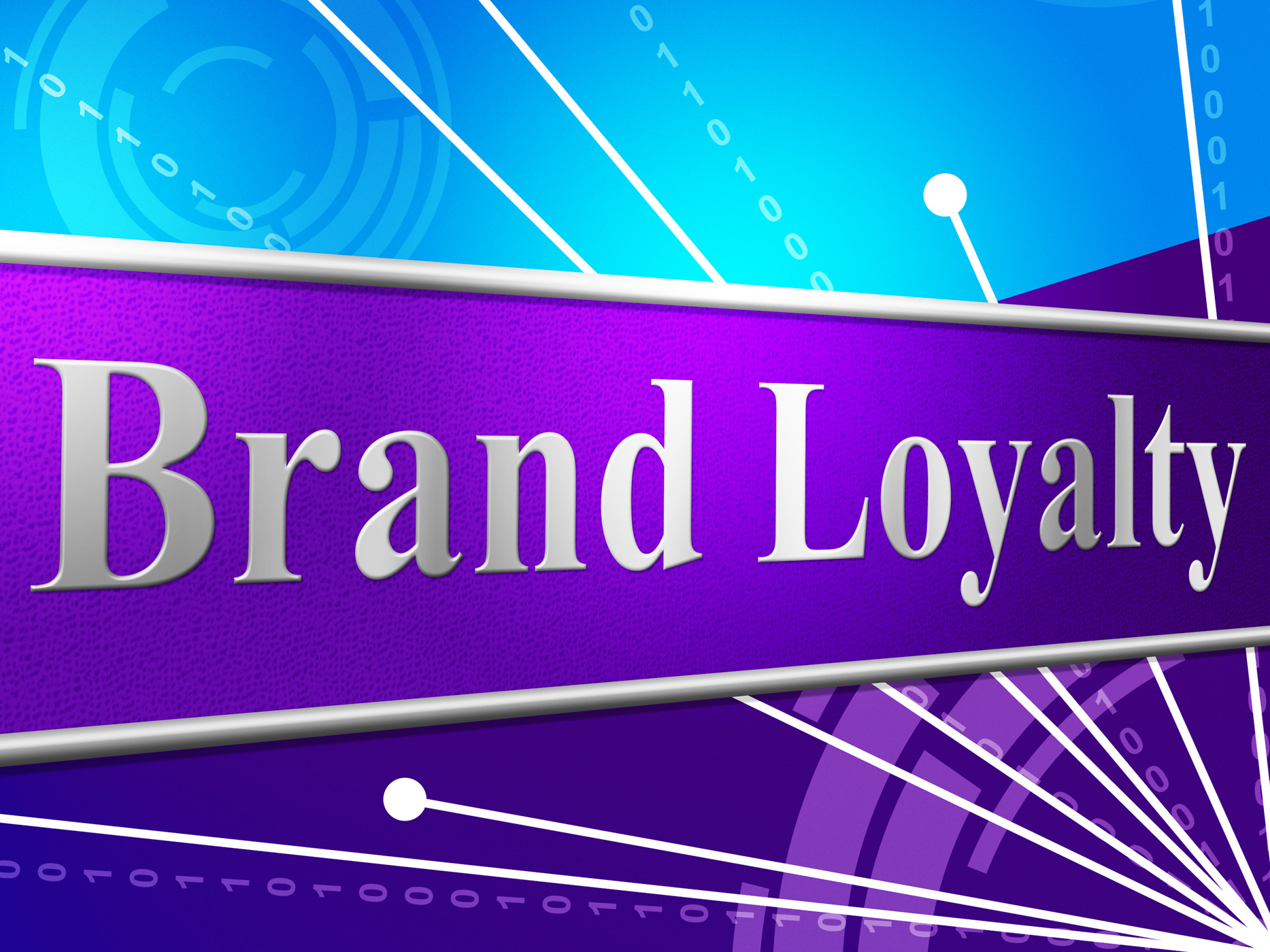 Brand loyalty shows company identity and branded photo