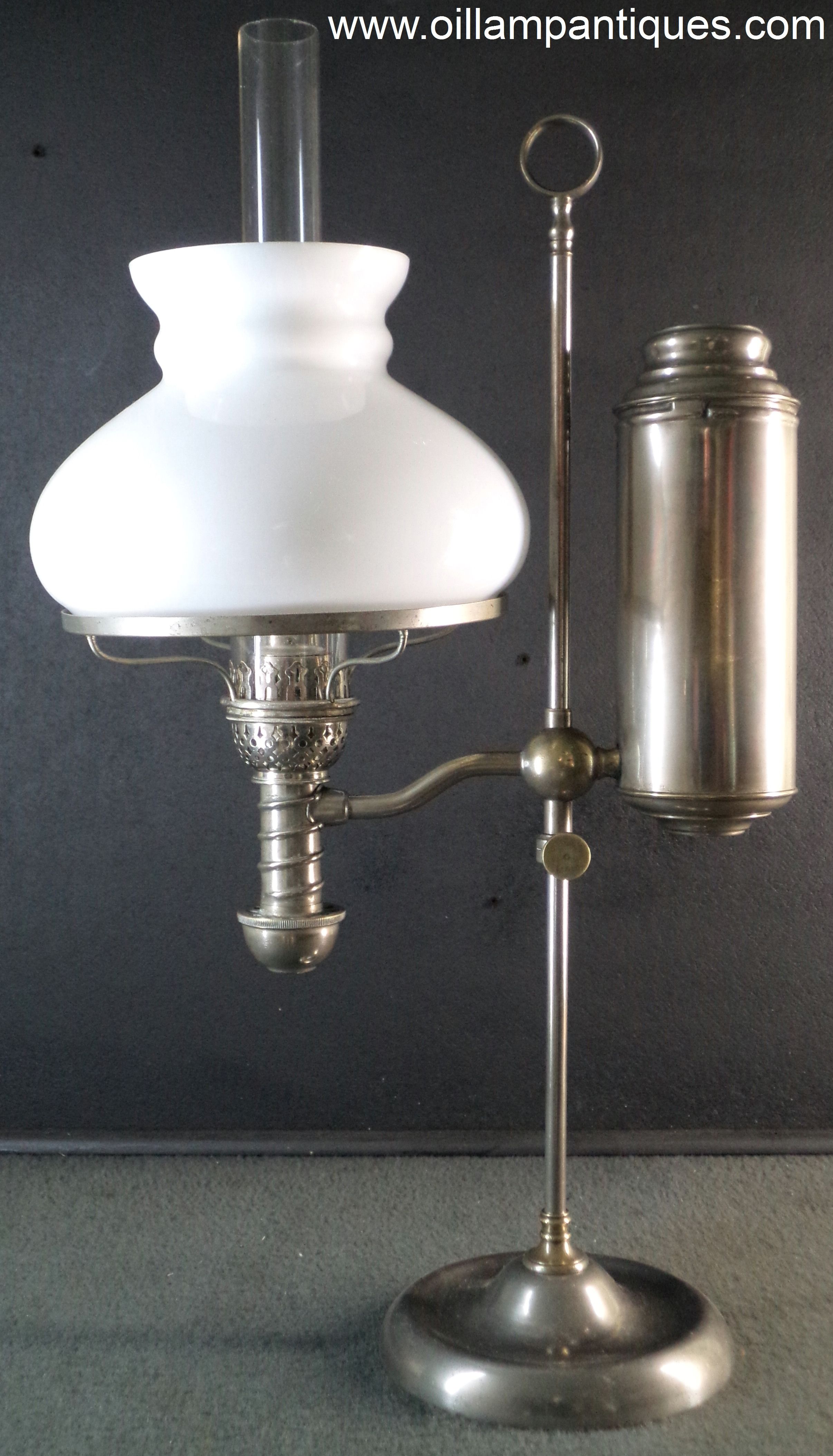 Manhattan Nickel Student Antique Oil Lamp Kerosene Lamp | СВЕТ ...