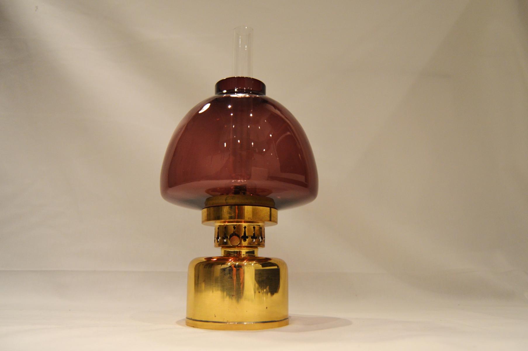Vintage Purple Kerosene or Oil Lamp from Hans-Agne Jakobsson for ...