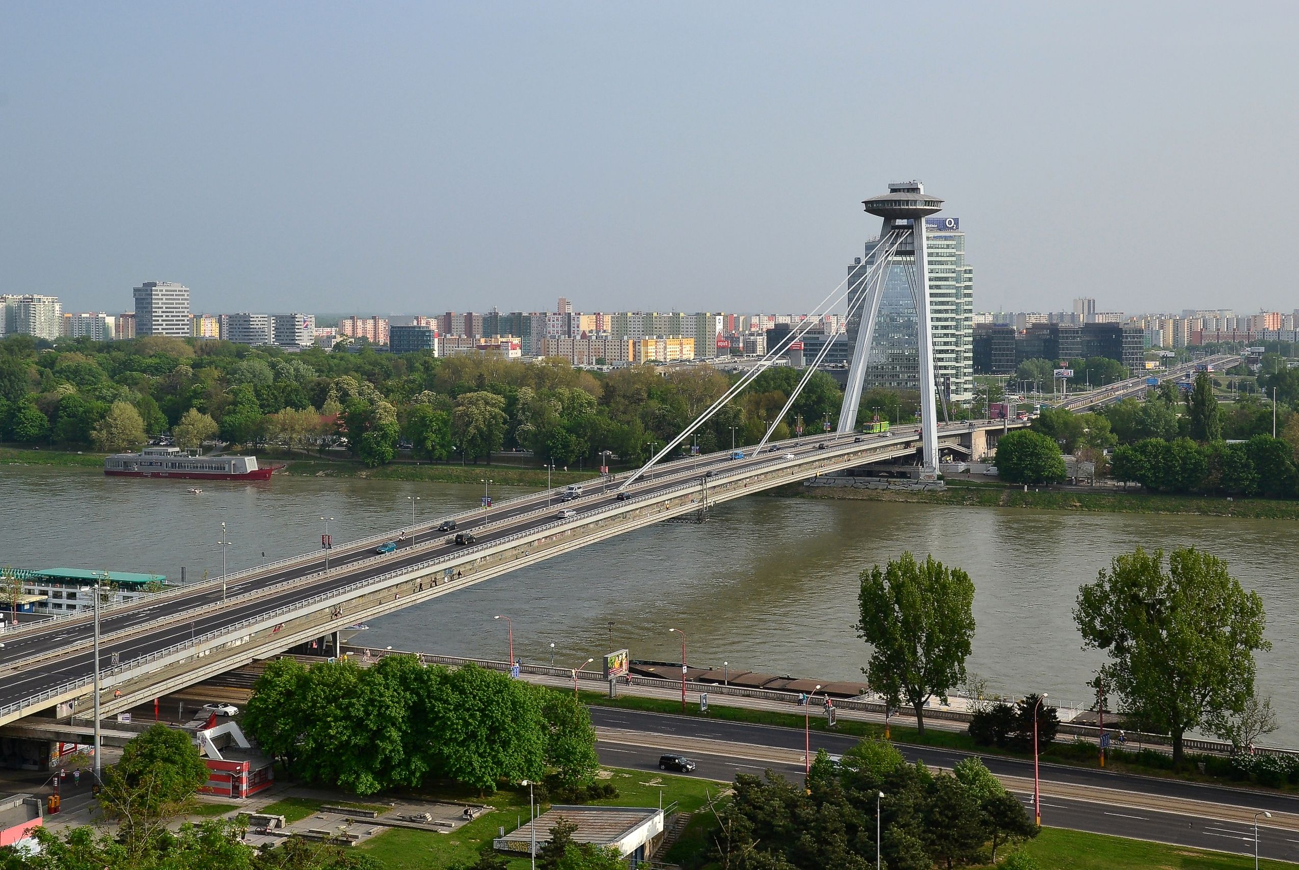 Bridge of the Slovak National Uprising ( Most SNP ), Danube river ...