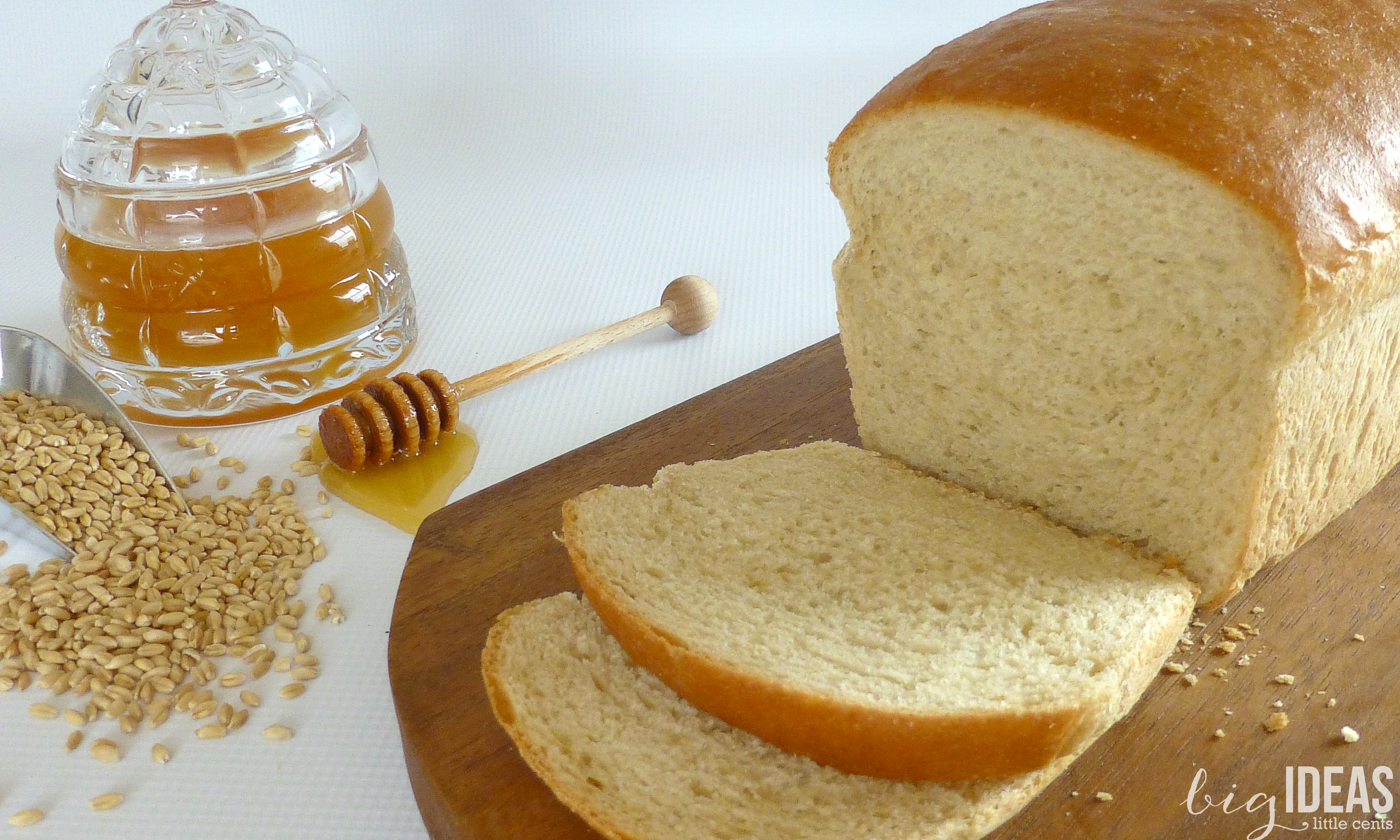 Homemade Whole Wheat and Honey Bread - Big Ideas Little Cents
