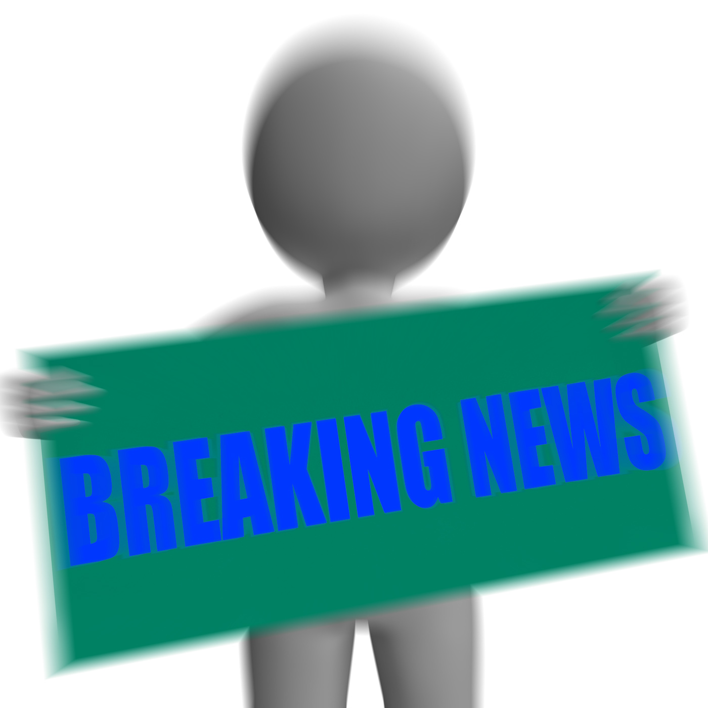 Breaking News Sign Character Displays News Update, News, Sign, Report, Press, HQ Photo