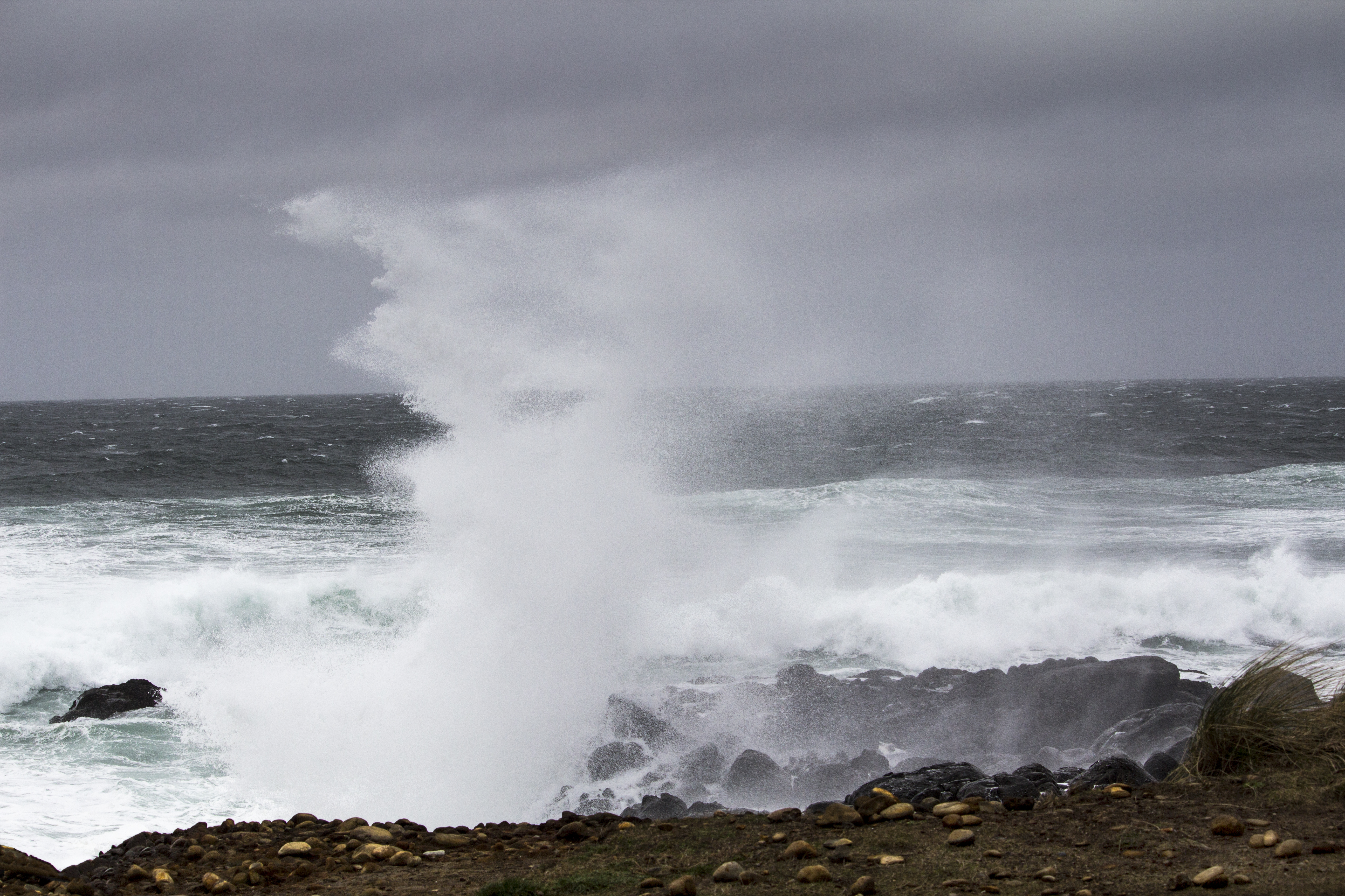 Breaking waves, winter storm, Oregon Coast, Beach, Breaking, Clouds, Coast, HQ Photo