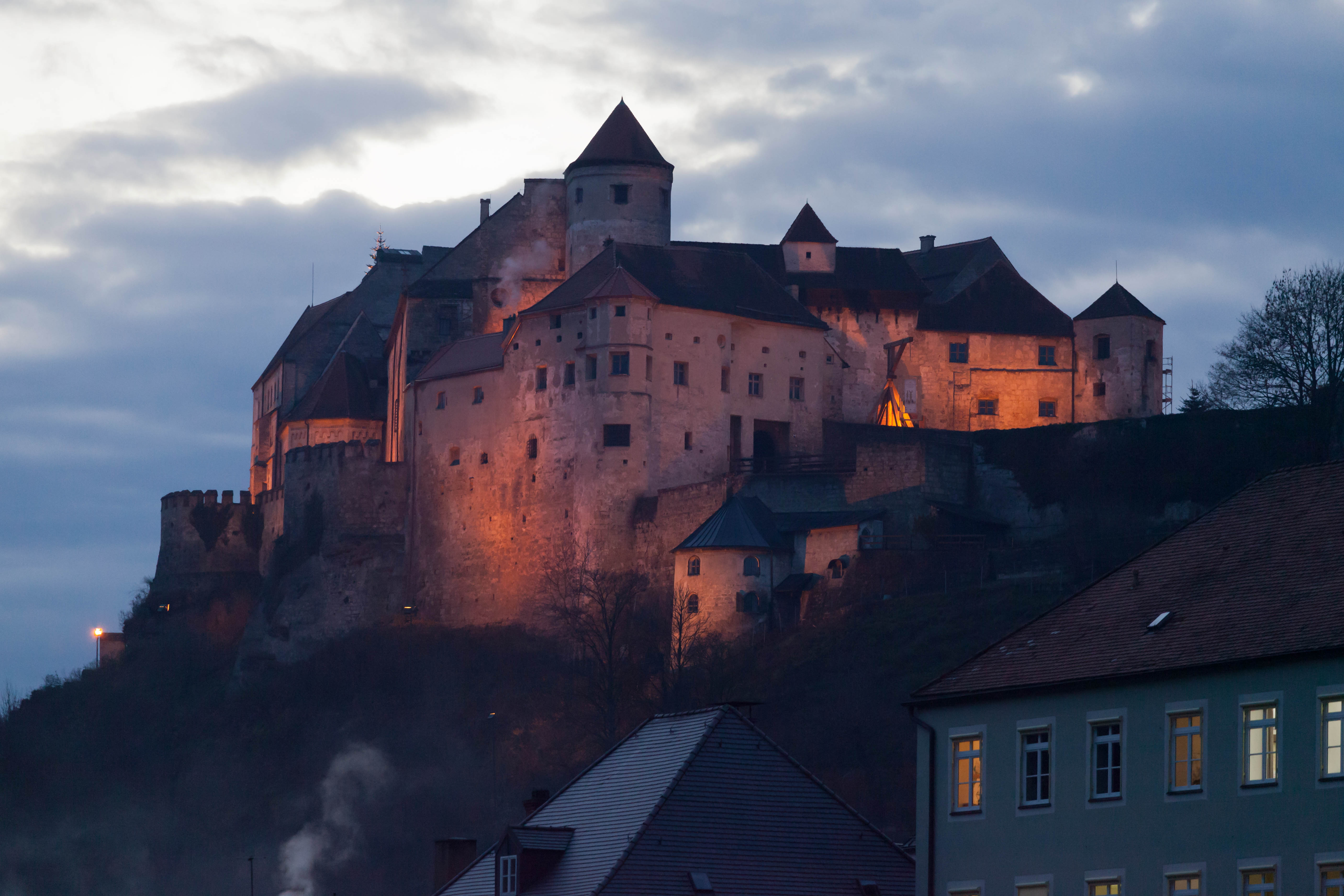 The Burghausen castle in Burghausen is the longest castle complex in ...