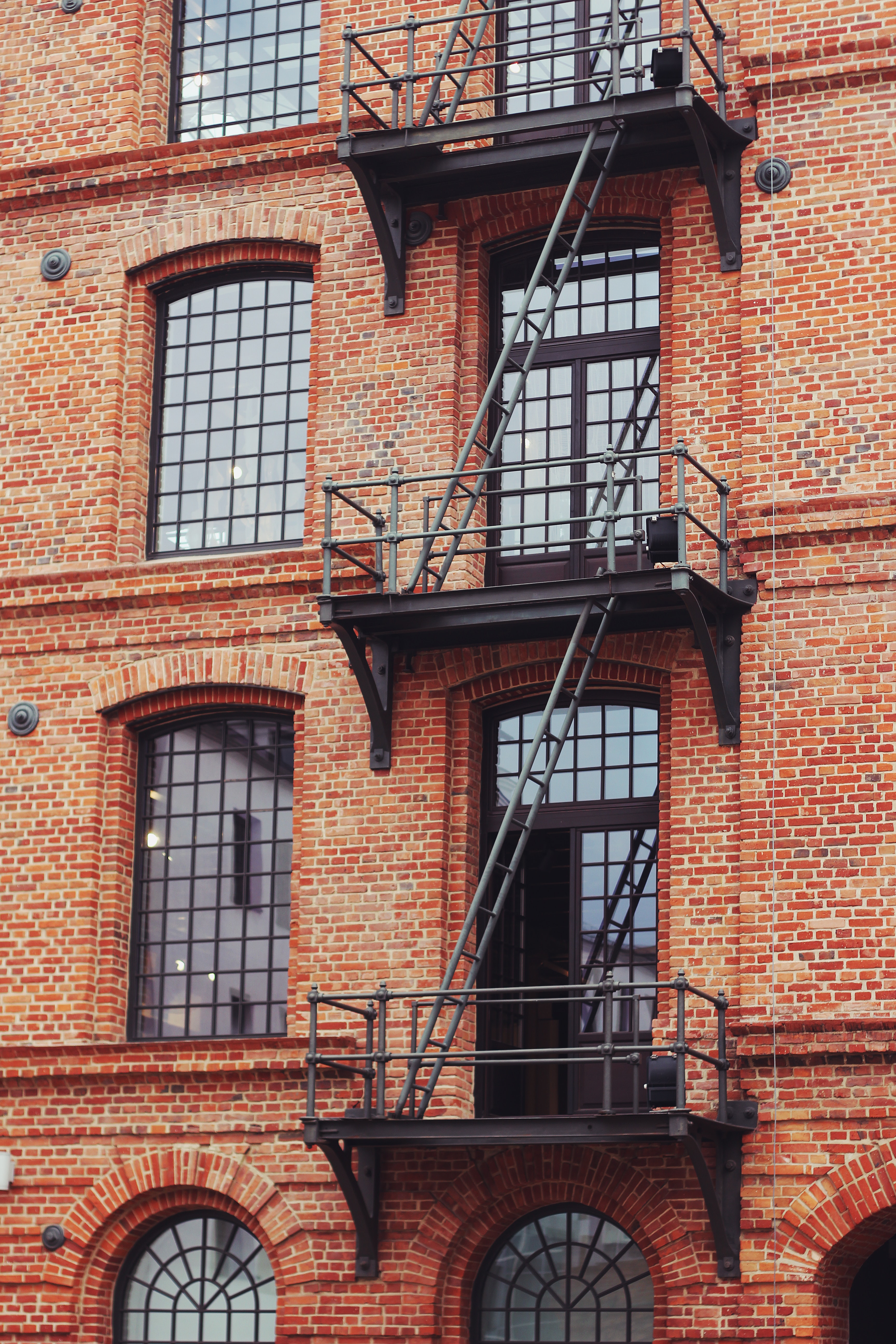 Brick building with stairs photo
