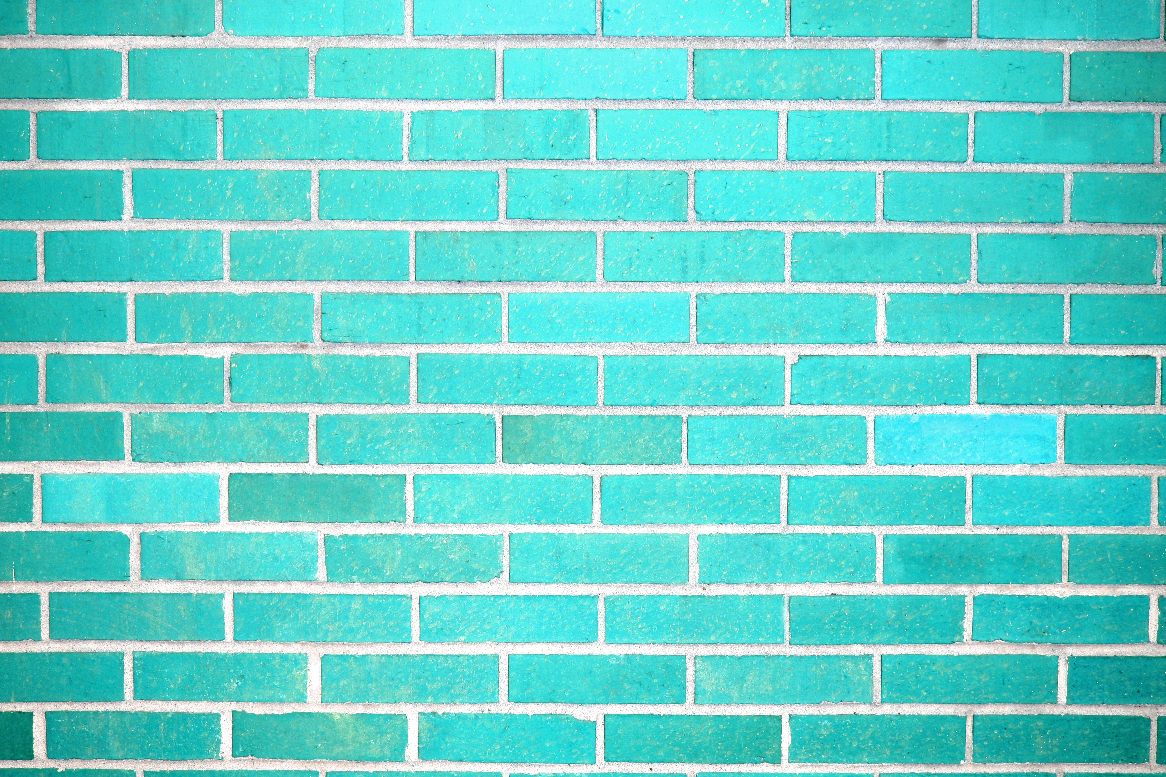 Teal Brick Wall Texture Picture | Free Photograph | Photos Public Domain