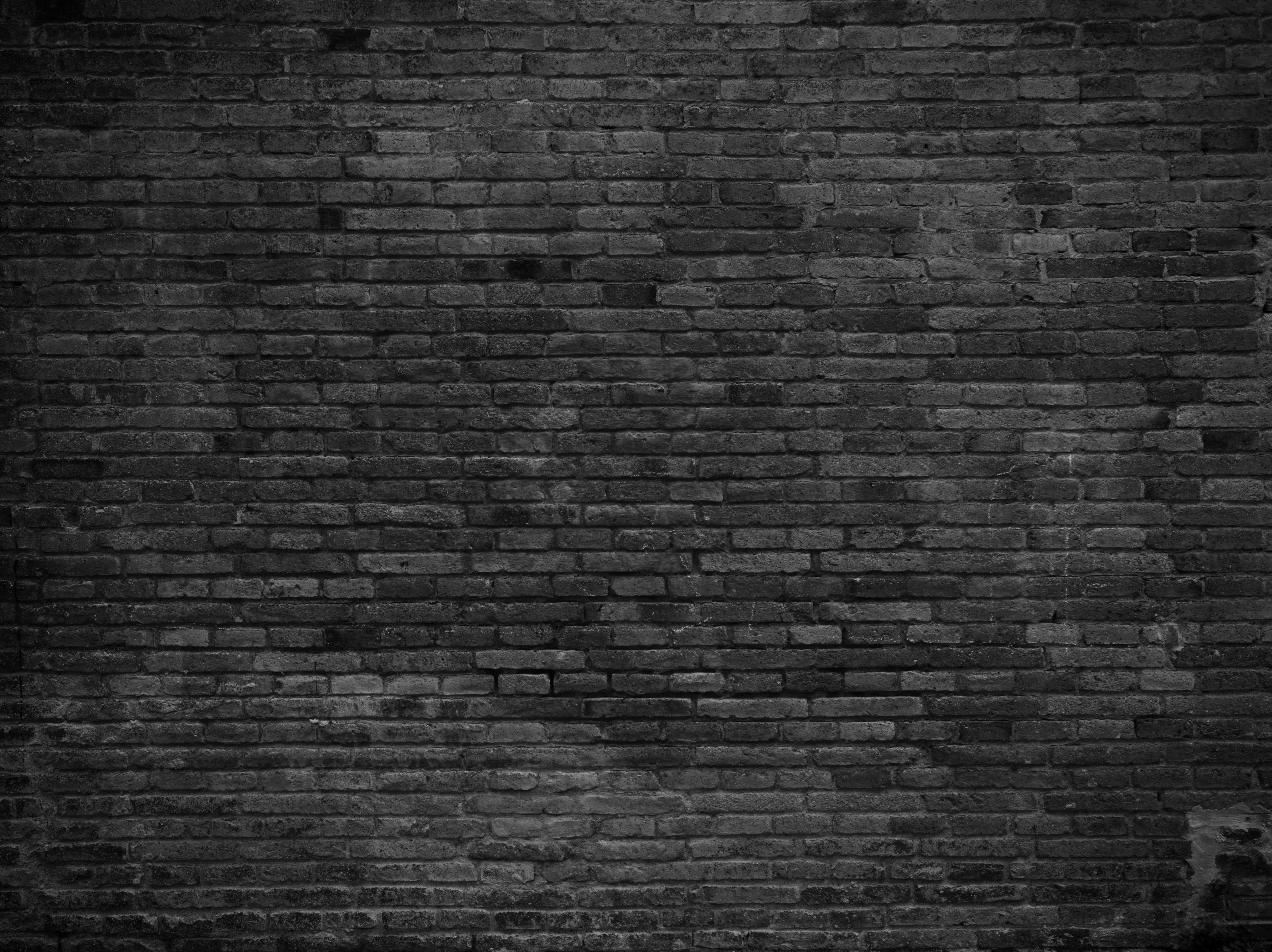 Wall - Black painted bricks - Custom Wallpaper