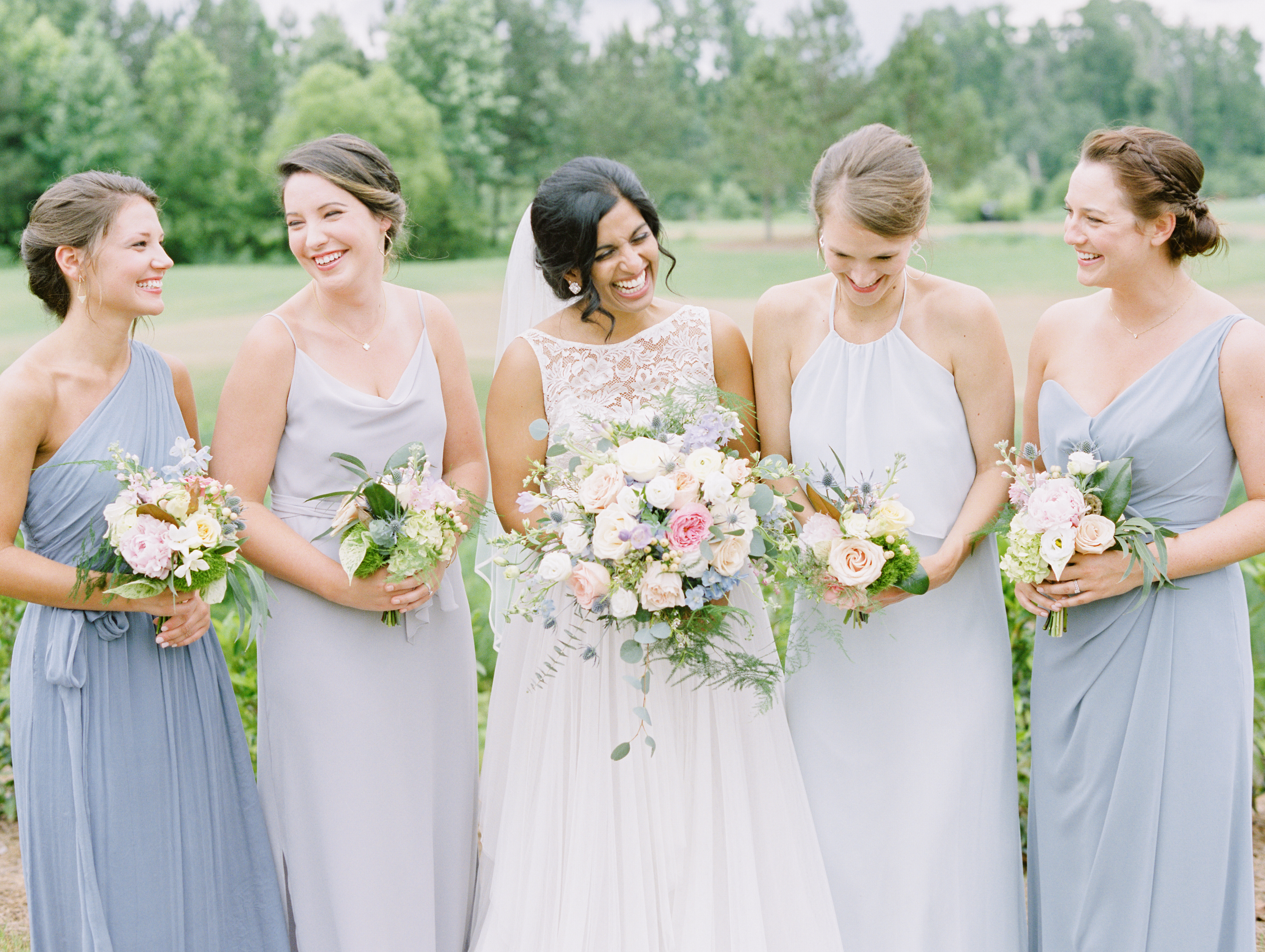 Mismatched Bridesmaids Dresses | Southern Bride and Groom Magazine