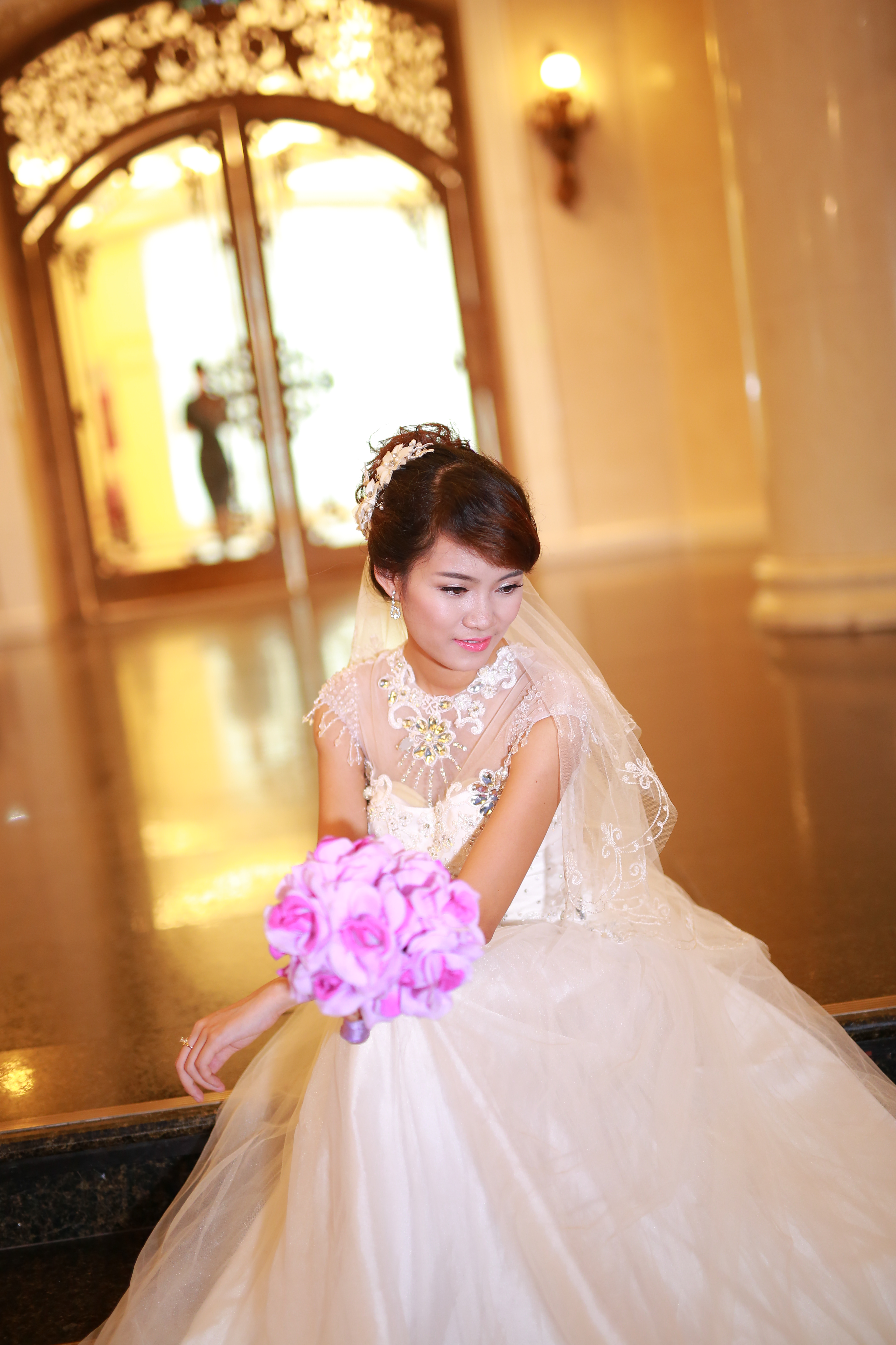 Bride, Flowers, Happy, Love, Marriage, HQ Photo