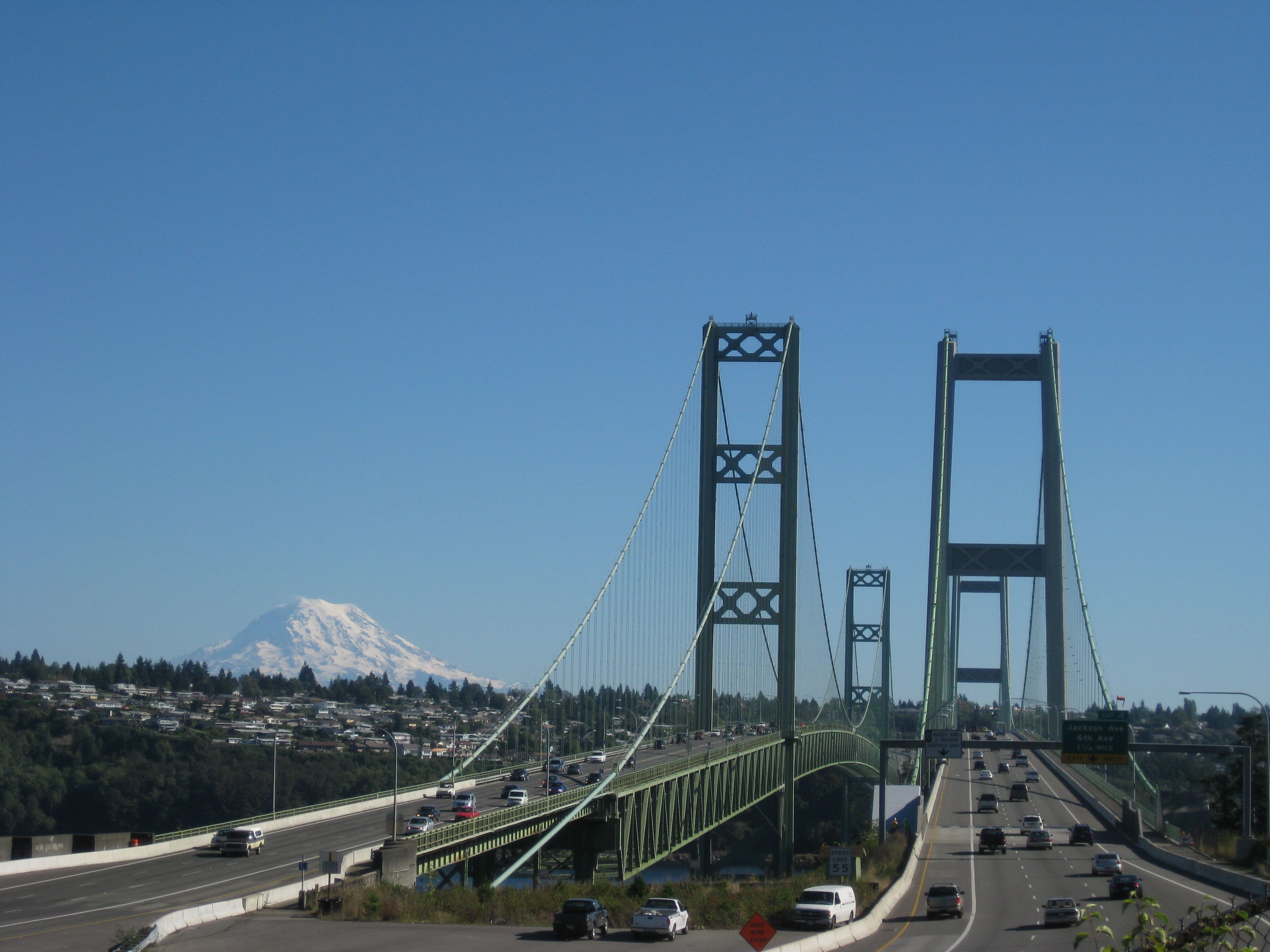 Walking Across the Narrows Bridge in Tacoma