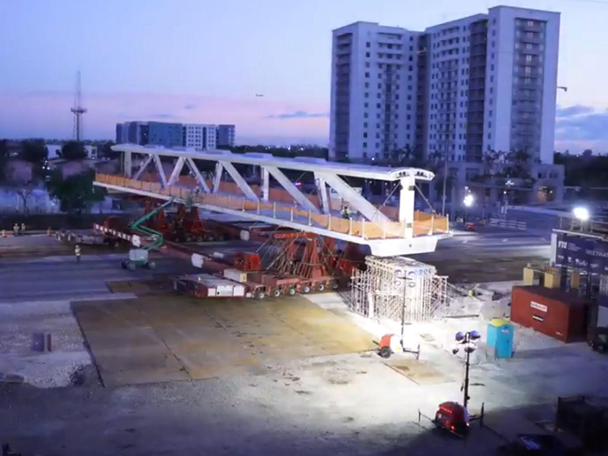 Florida bridge collapse: Timelapse video shows five-day construction ...