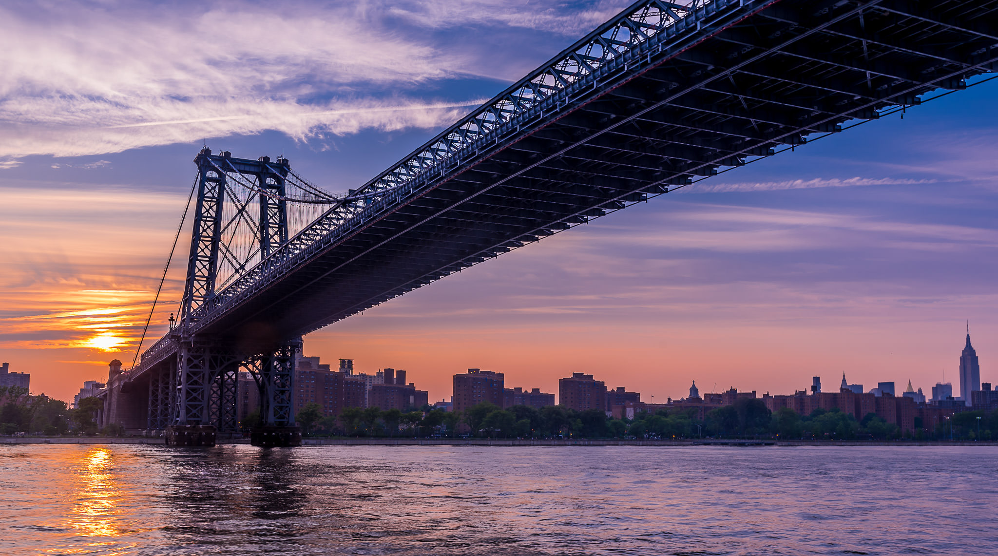 Sunset from Brooklyn Bridge - Best Photo Spots