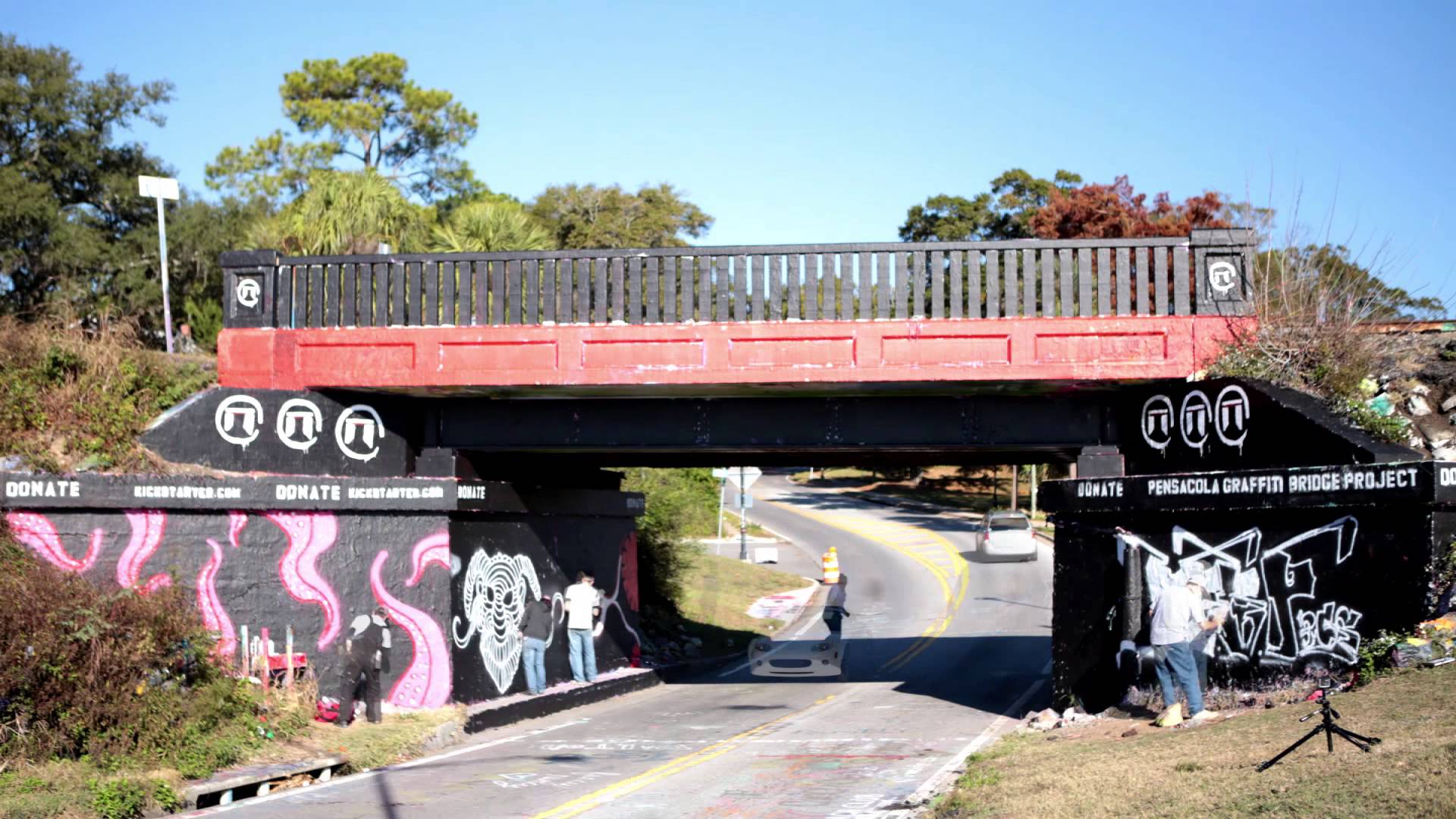 Pensacola Graffiti Bridge Project Time-Lapse - YouTube