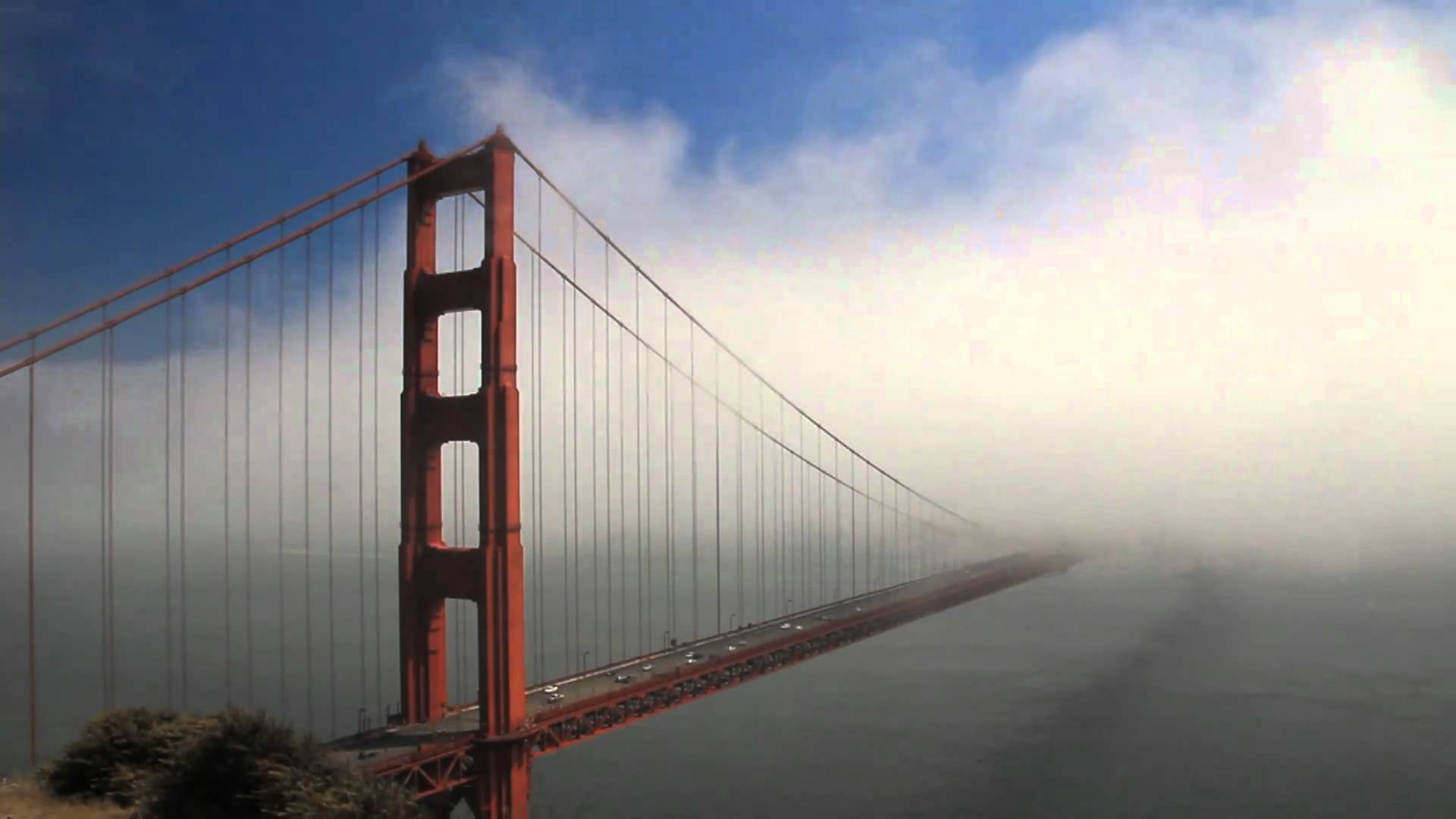 Time Lapse (10X) of Golden Gate Bridge and Fog, San Francisco - YouTube