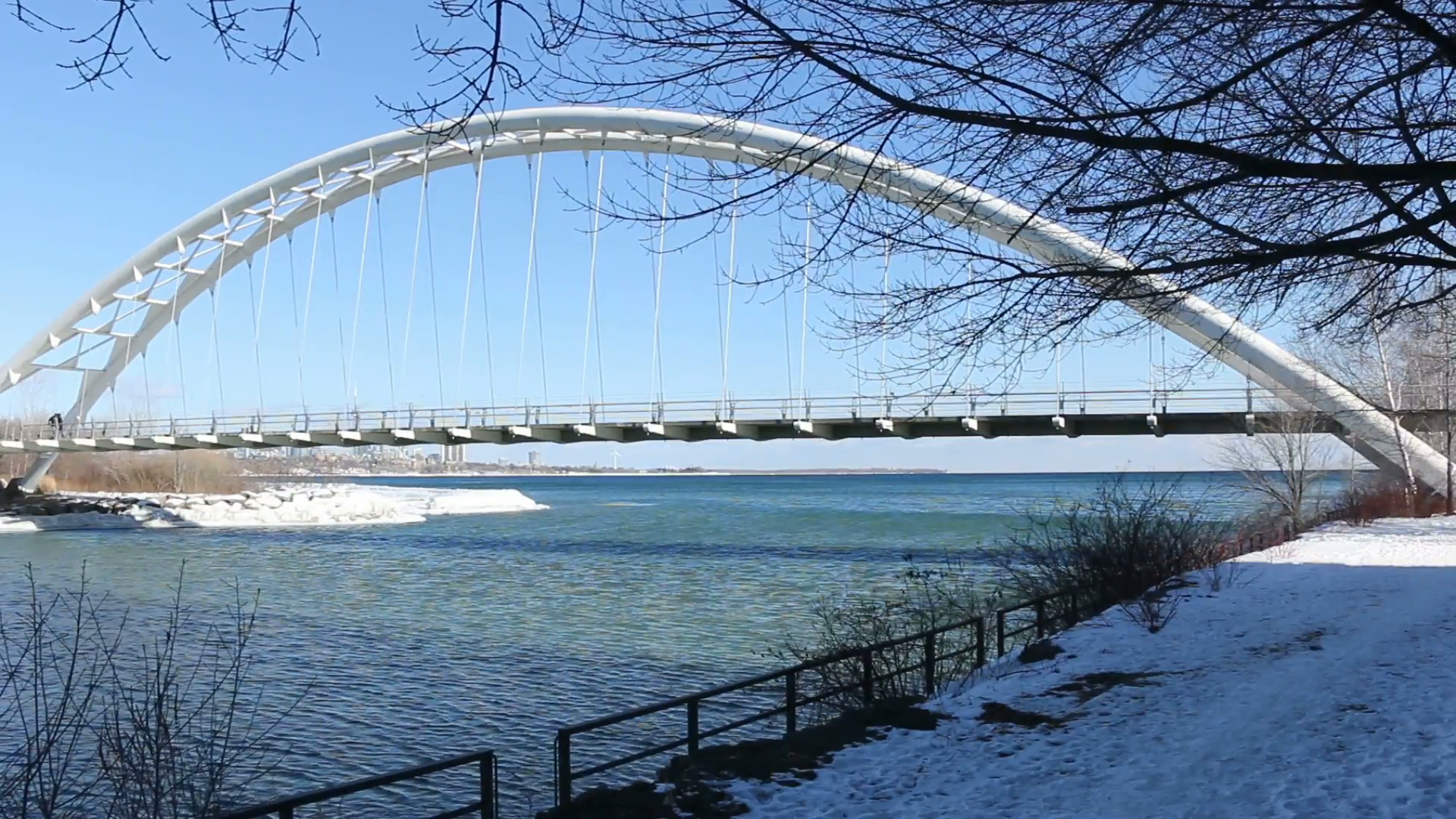 Bridge in winter photo