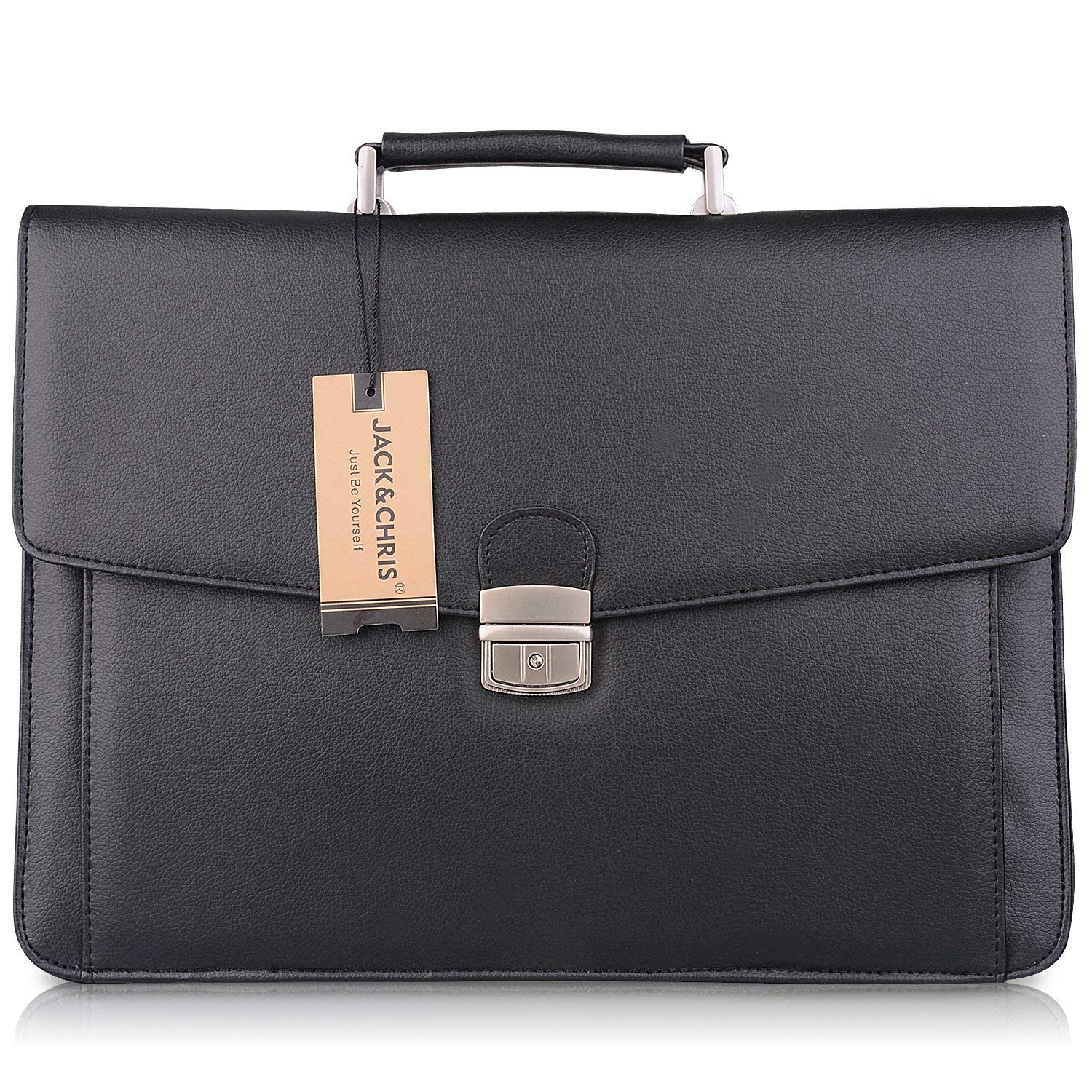 Jack&Chris®New PU Leather Briefcase Messenger Bag Laptop Bag ...