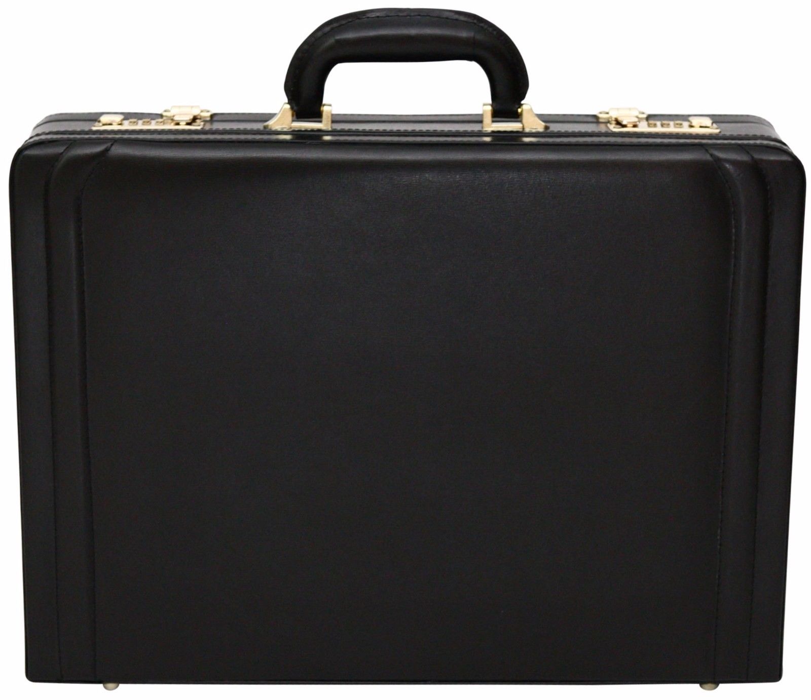 Tassia Bonded Leather Attache Briefcase Expandable Executive ...