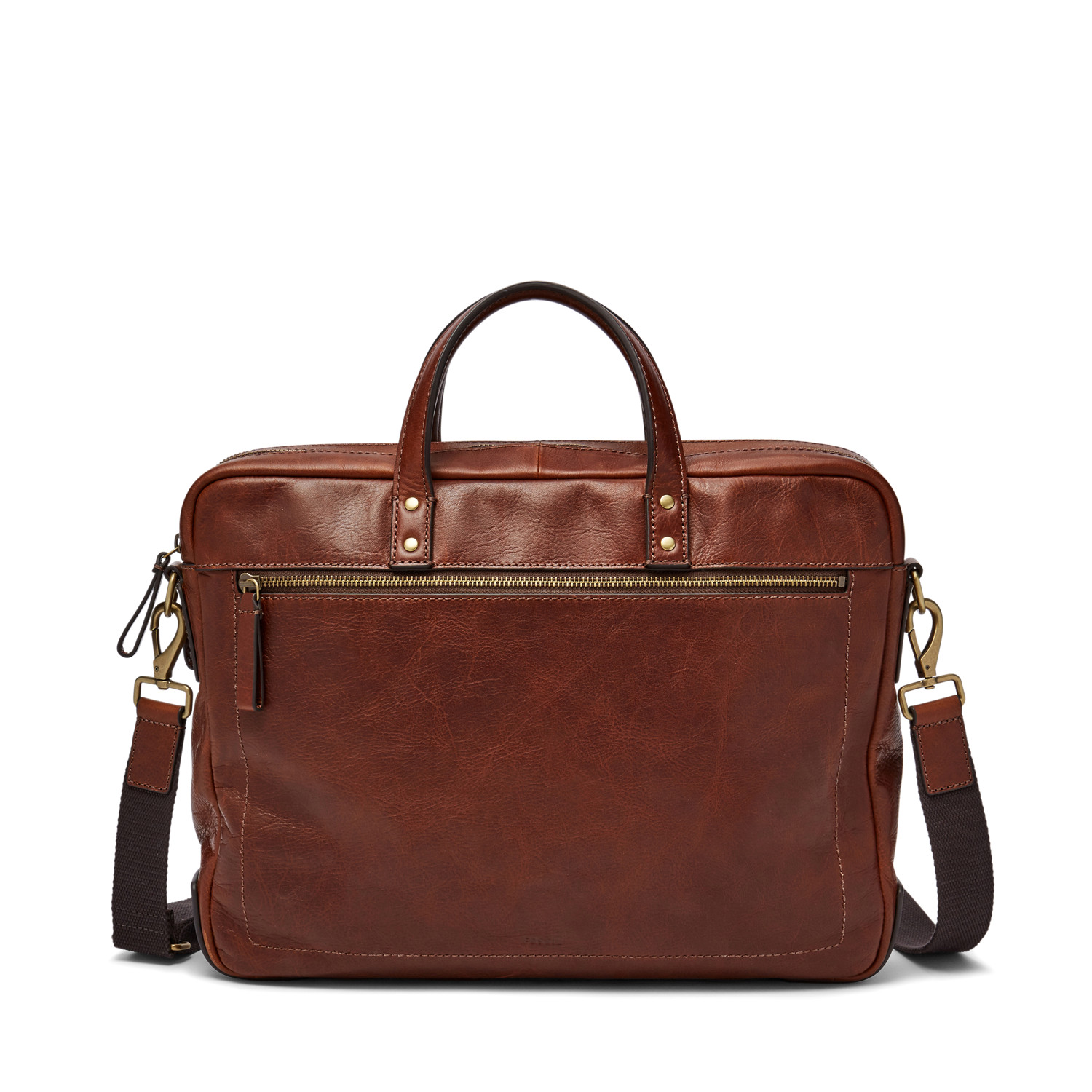 Haskell Double Zip Briefcase - Fossil