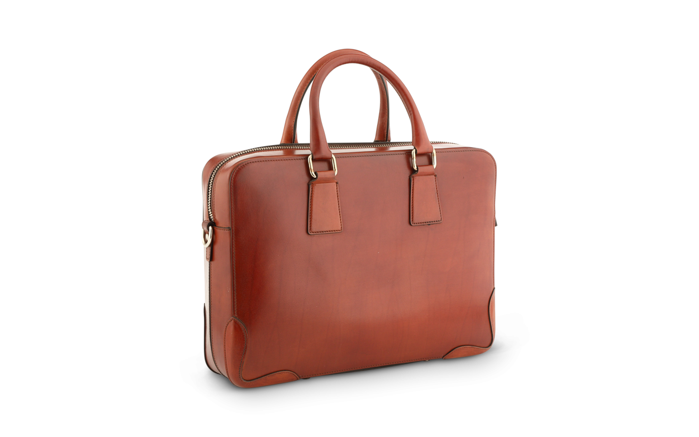 Italian Leather Briefcase with Shoulder Strap
