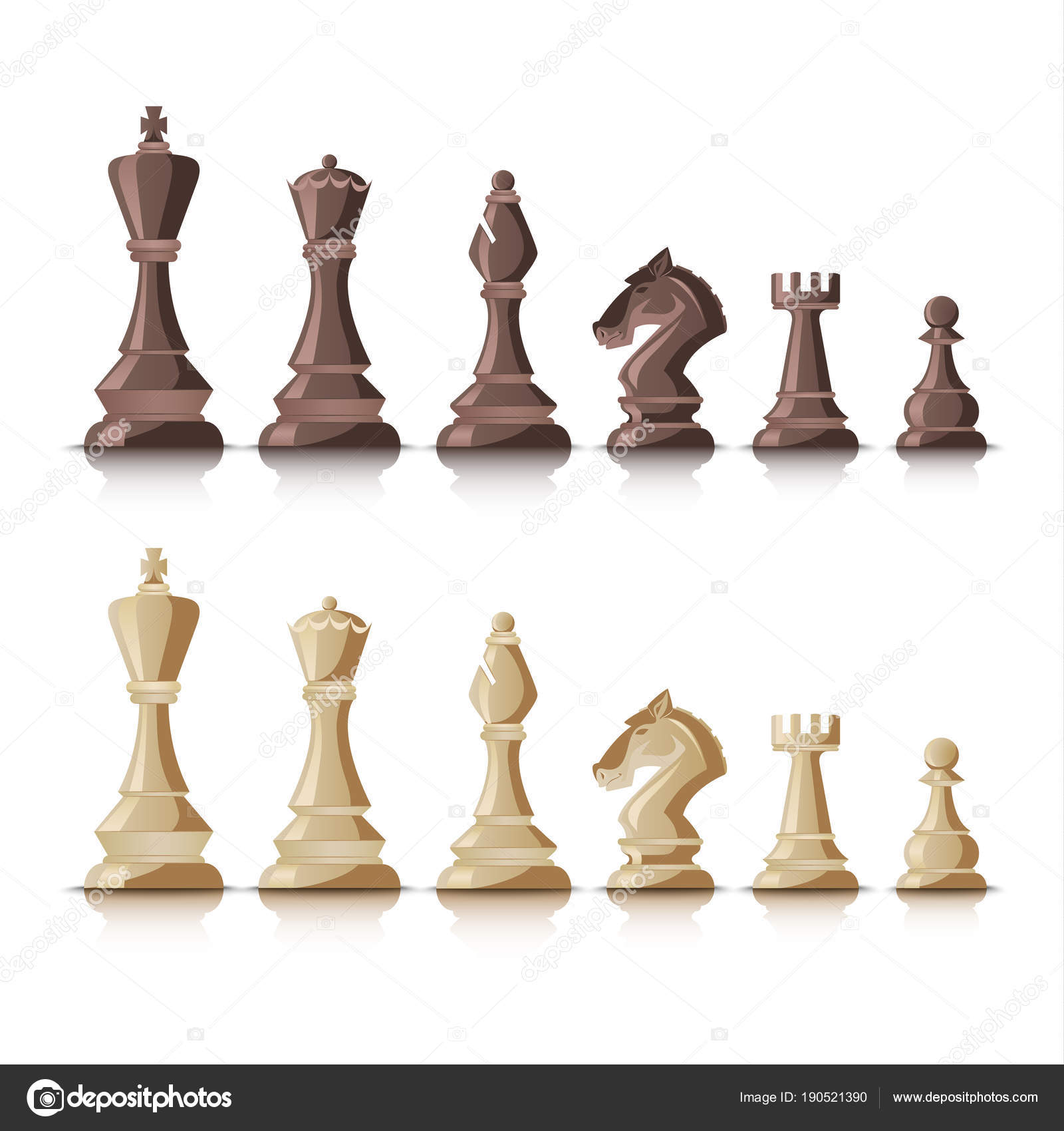 Chess figures dark and bright on white background — Stock Vector ...