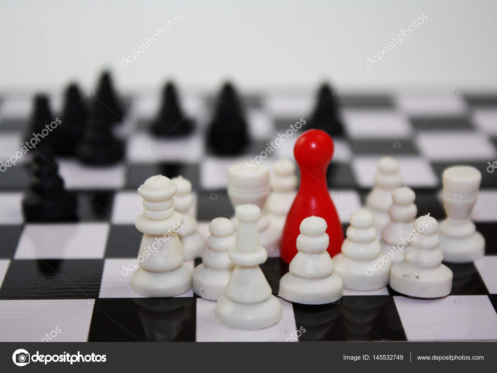 Fear from refugees concept. Migration in usa or europe theme. Chess ...