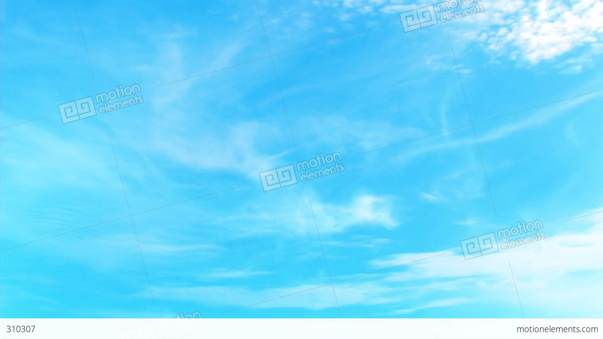 FullHD 3D Bright Blue Sky Animation With Perfectly Moving Cirrus ...