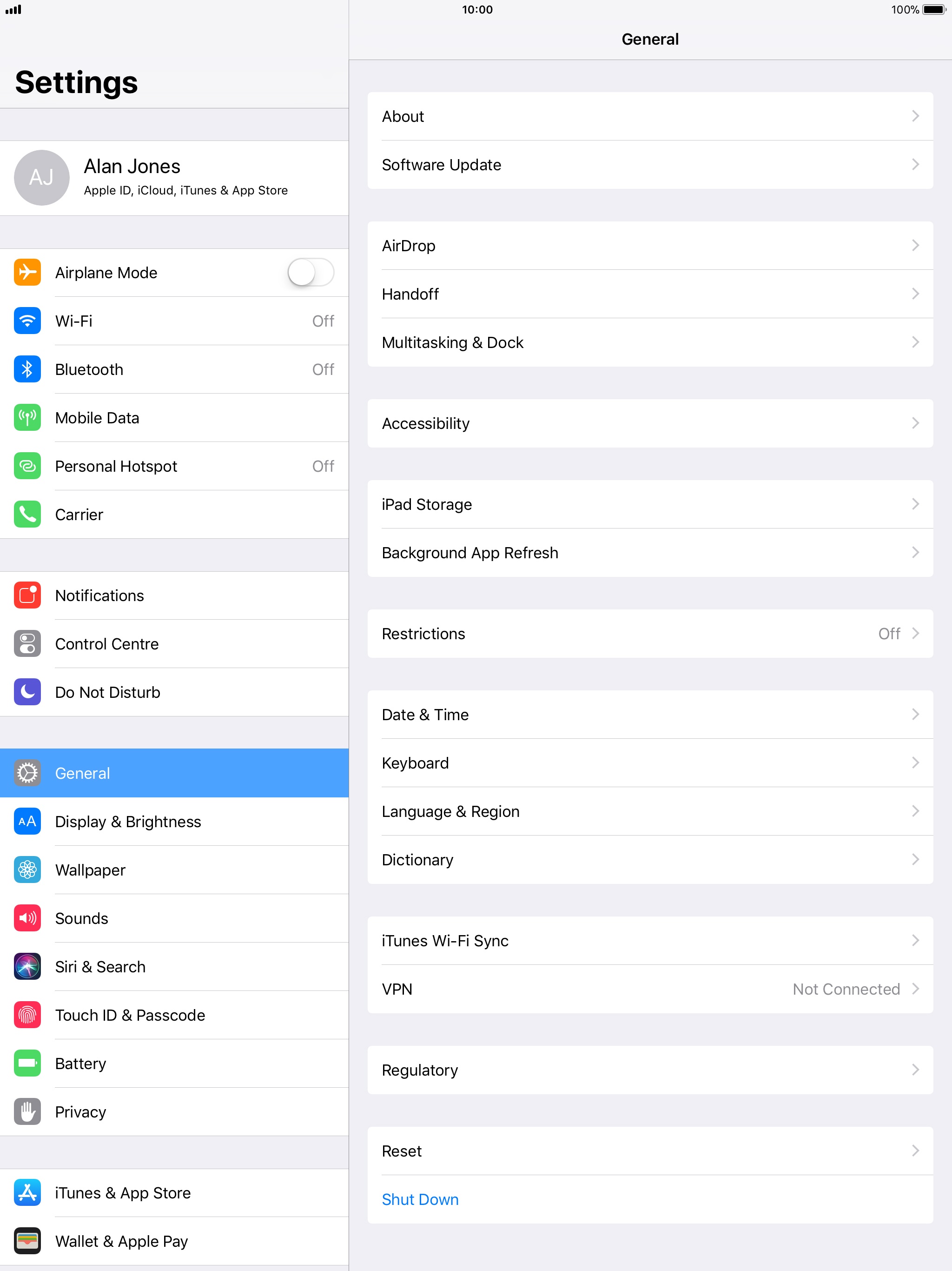 Set screen brightness - Apple iPad Pro 12.9 (iOS 11.0) - Telstra