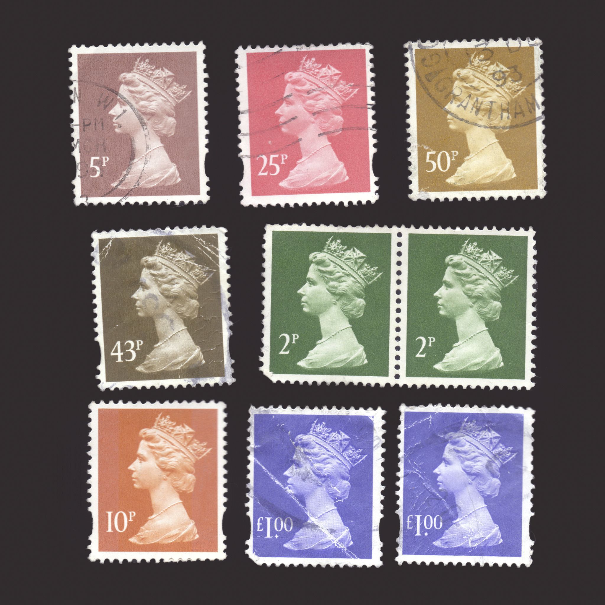 British stamps - Britain UK Selection of various used British Royal ...