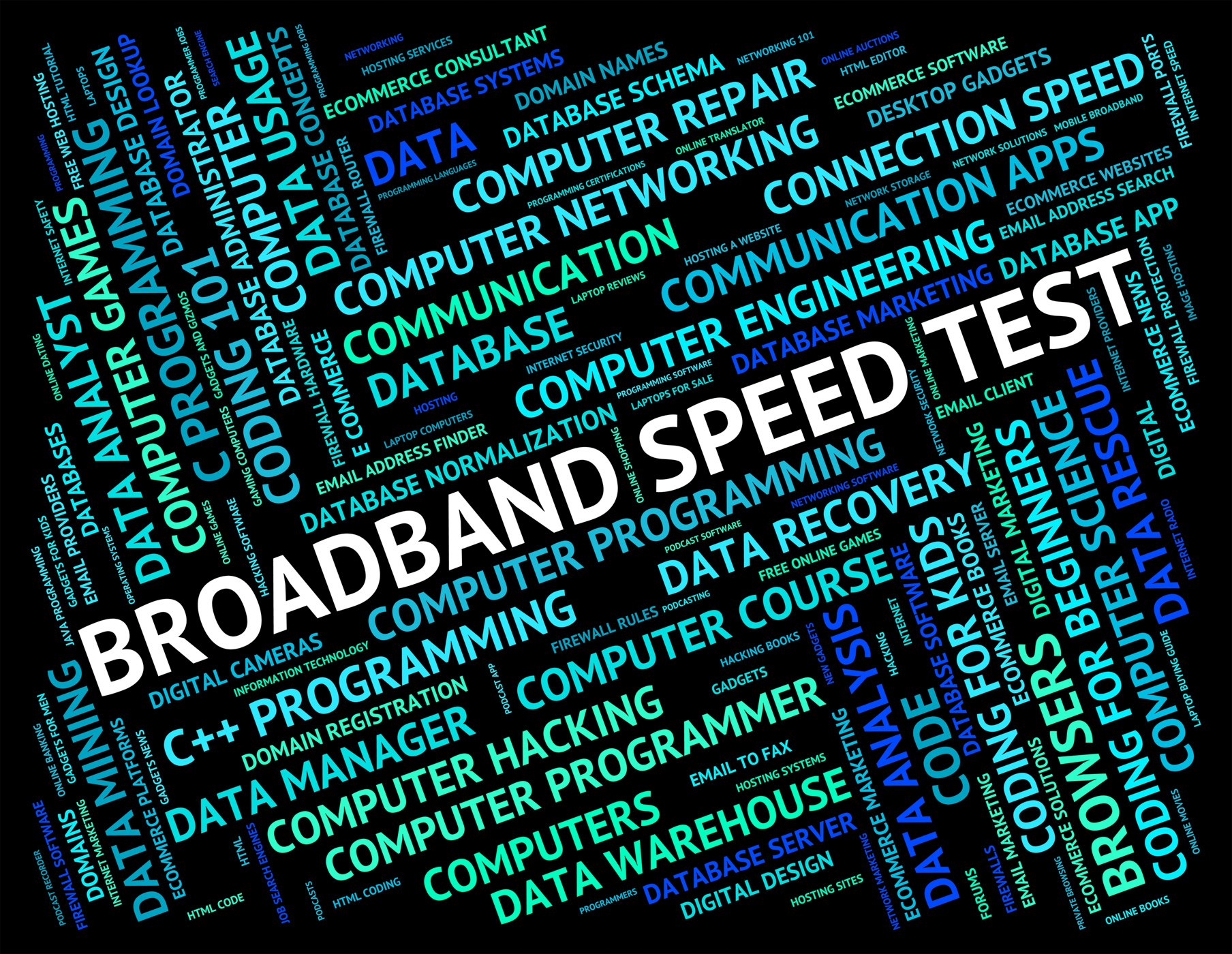 Broadband speed shows world wide web and assessment photo