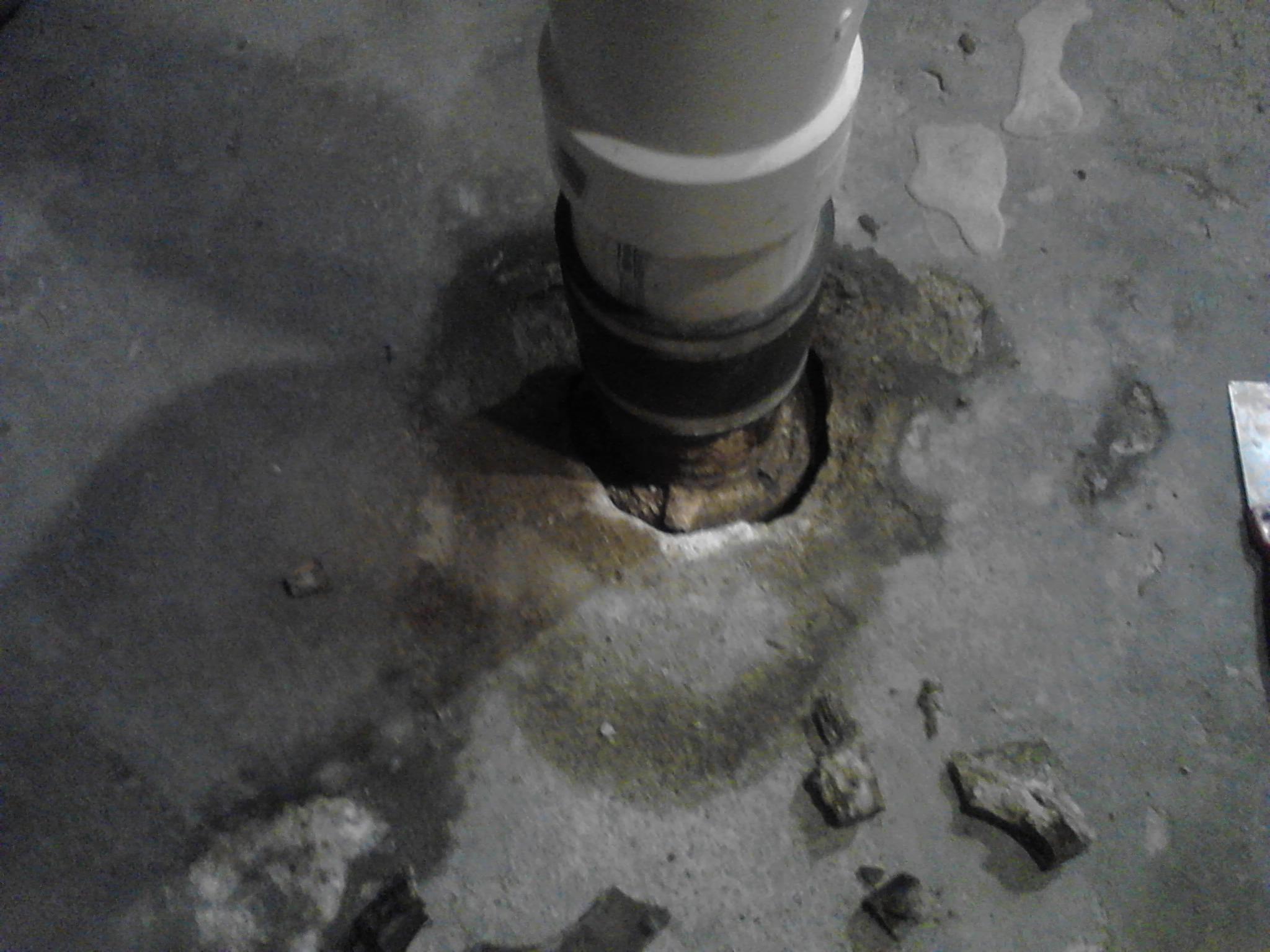 drain - How can we repair cracked and broken concrete around a sewer ...