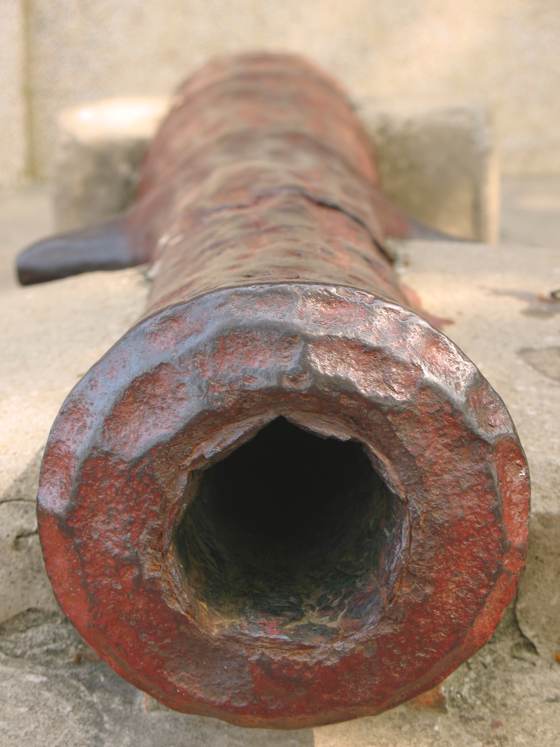 Bronze cannon closeup photo