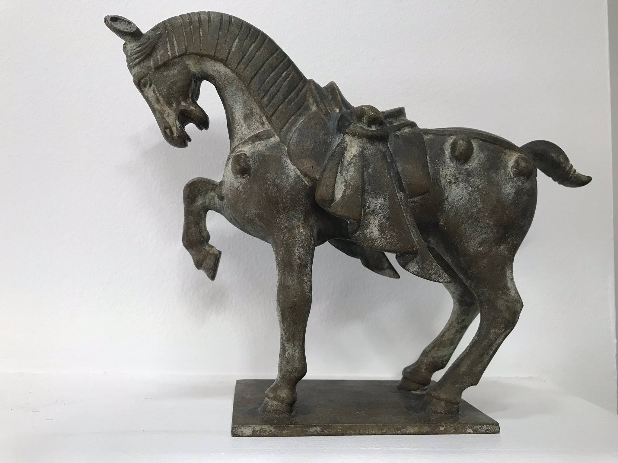 Vintage Bronze Chinese Tang Dynasty Horse Statue
