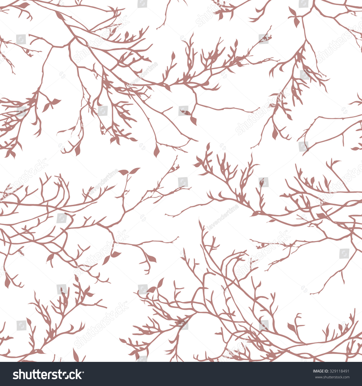 Brown Bare Tree Branches Seamless Vector Stock Vector 329118491 ...