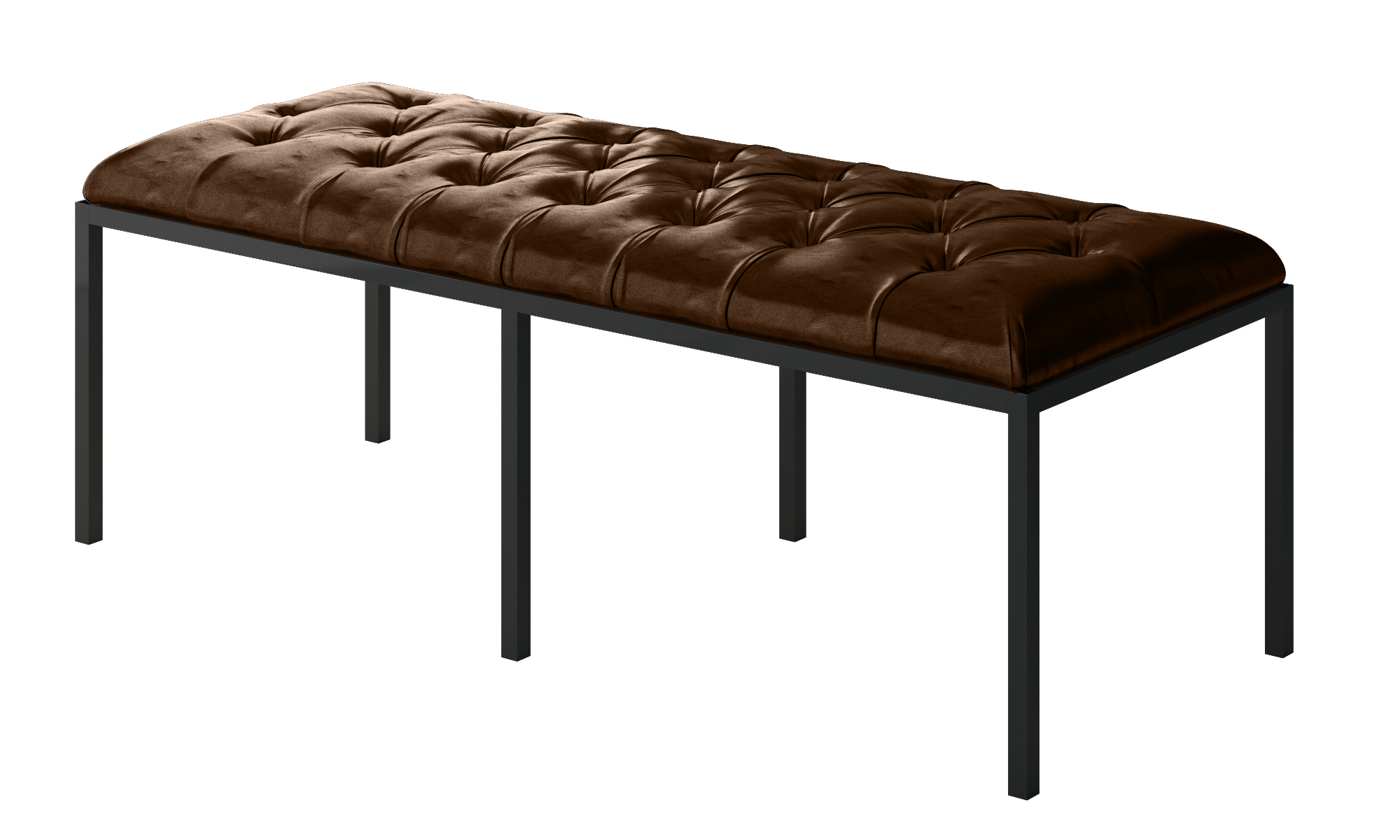 Brown Contemporary Accent Bench | Modern Entryway Bench | Custom ...